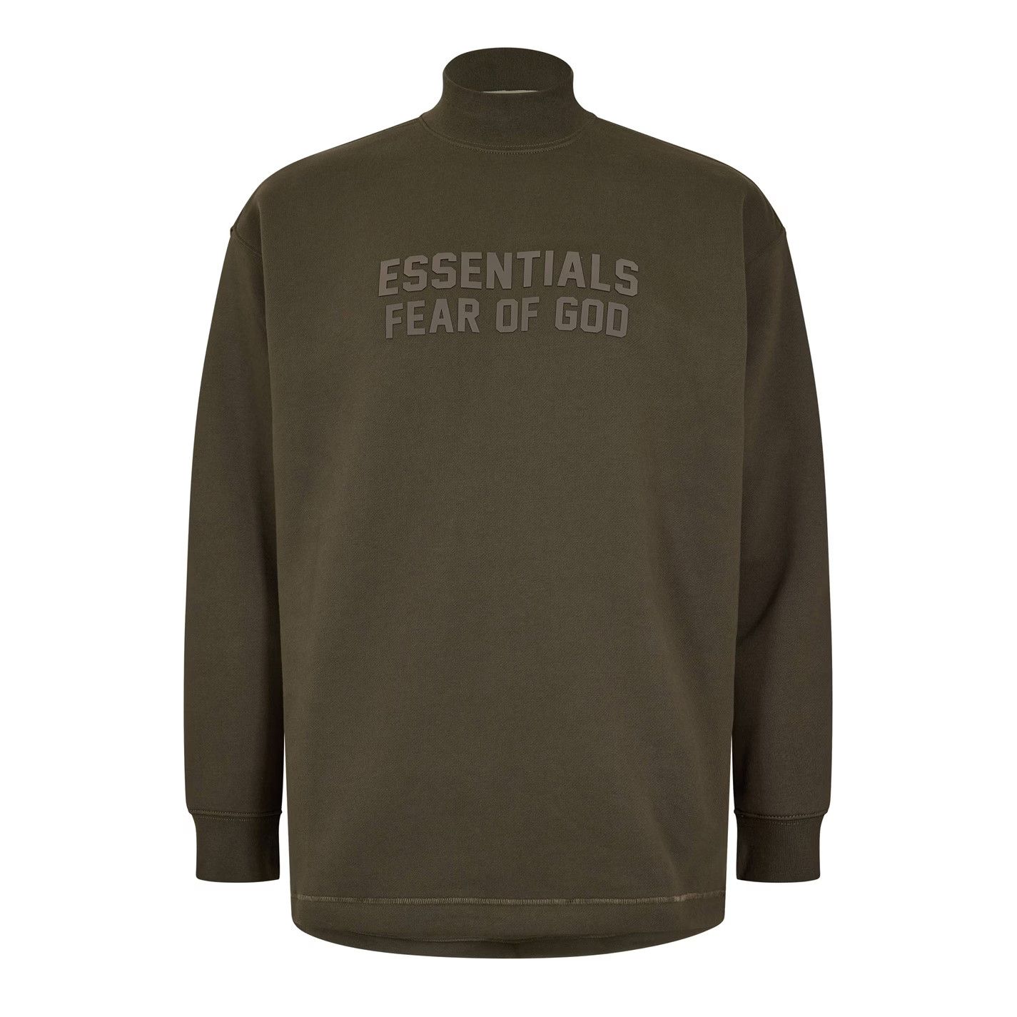 Fear of God o1g2r1mq0426 Crew Sweatshirt in Olive Size US XXS / EU 40 - 1 Thumbnail