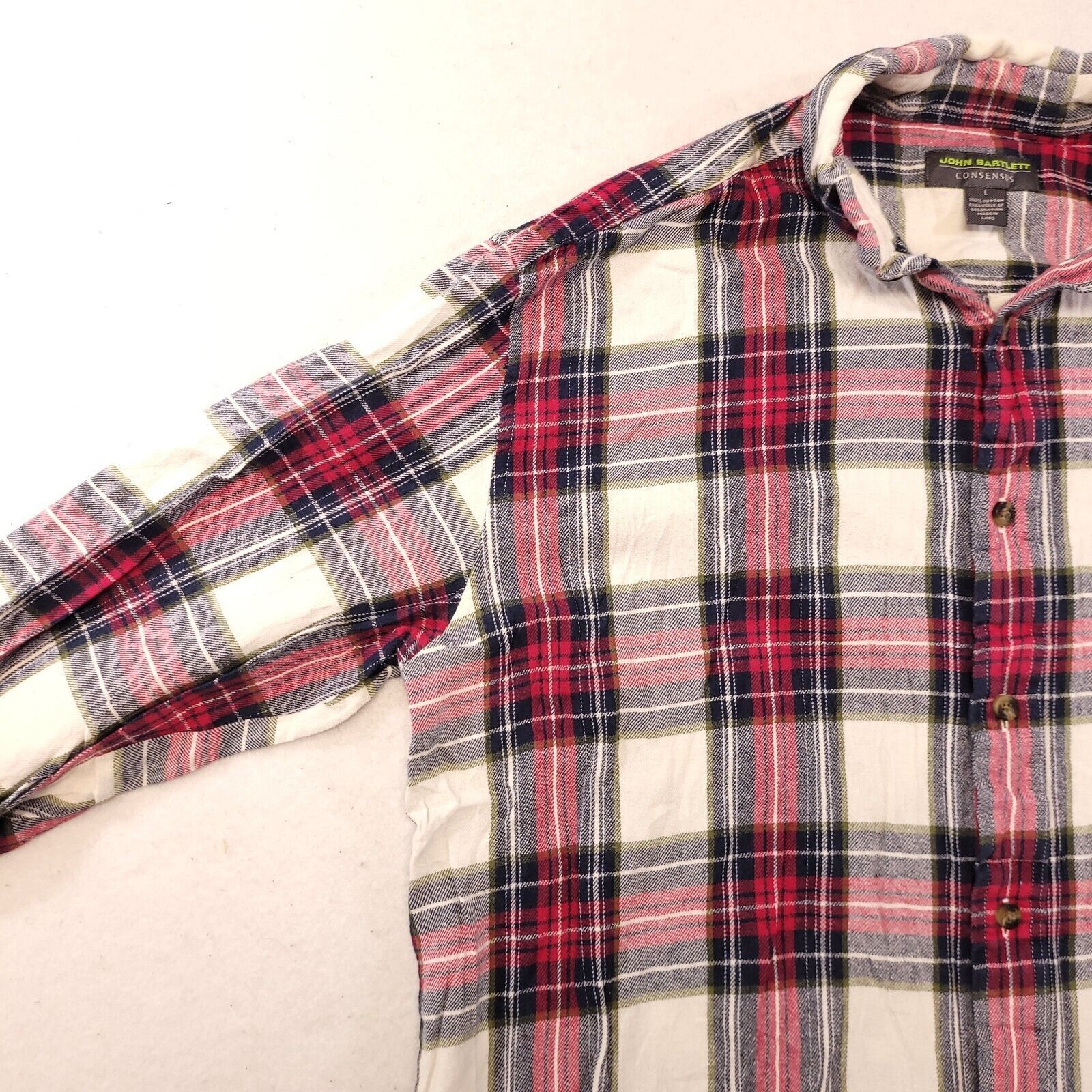 John Bartlett John Bartlett Tartan Flannel Shirt Mens Size Large L Red Size US L / EU 52-54 / 3 - 4 Thumbnail