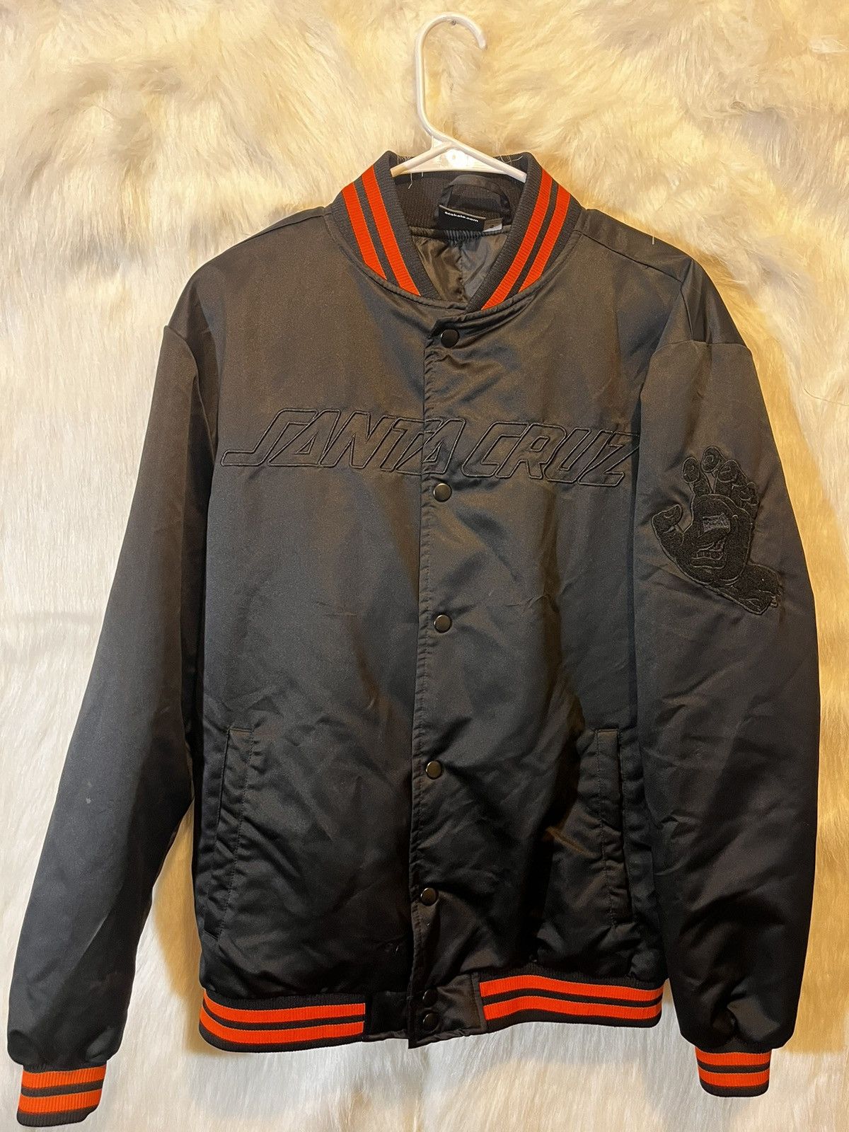 Santa Cruz Skateboards Santa Cruz Streetwear Lettermen Satin Button Up Jacket Size US S / EU 44-46 / 1 - 1 Thumbnail
