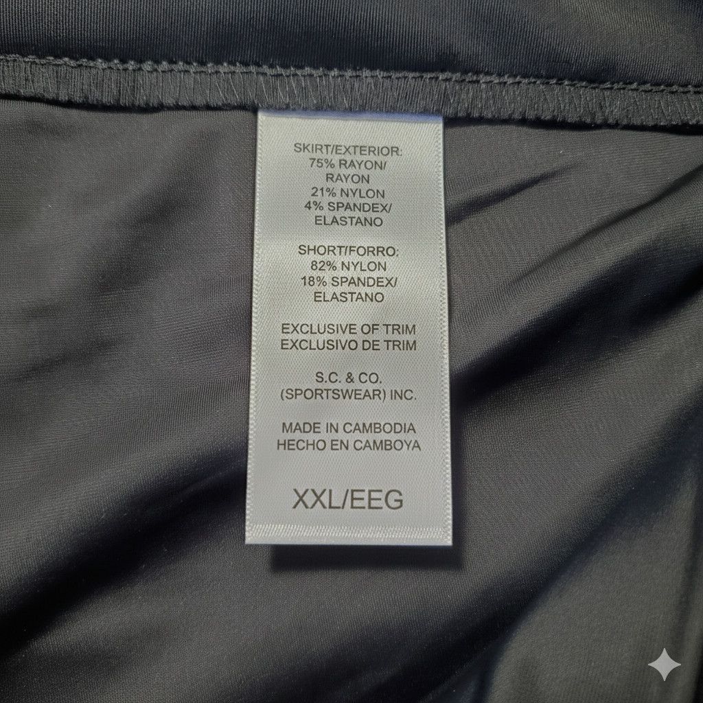 Other S.C.&Co. Size XXL Skort Black Stretchy Skirt Shorts Pockets Size 42" / US 20 - 10 Thumbnail