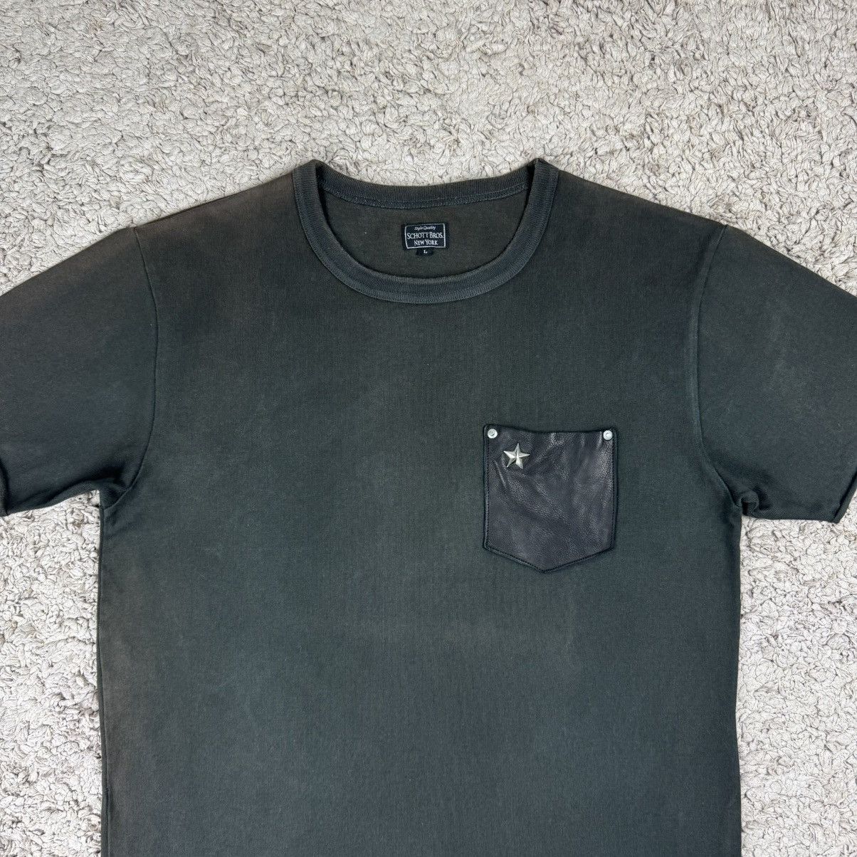 Schott Vintage Schott NYC One Star Leather Pocket T-shirt Size US L / EU 52-54 / 3 - 5 Thumbnail