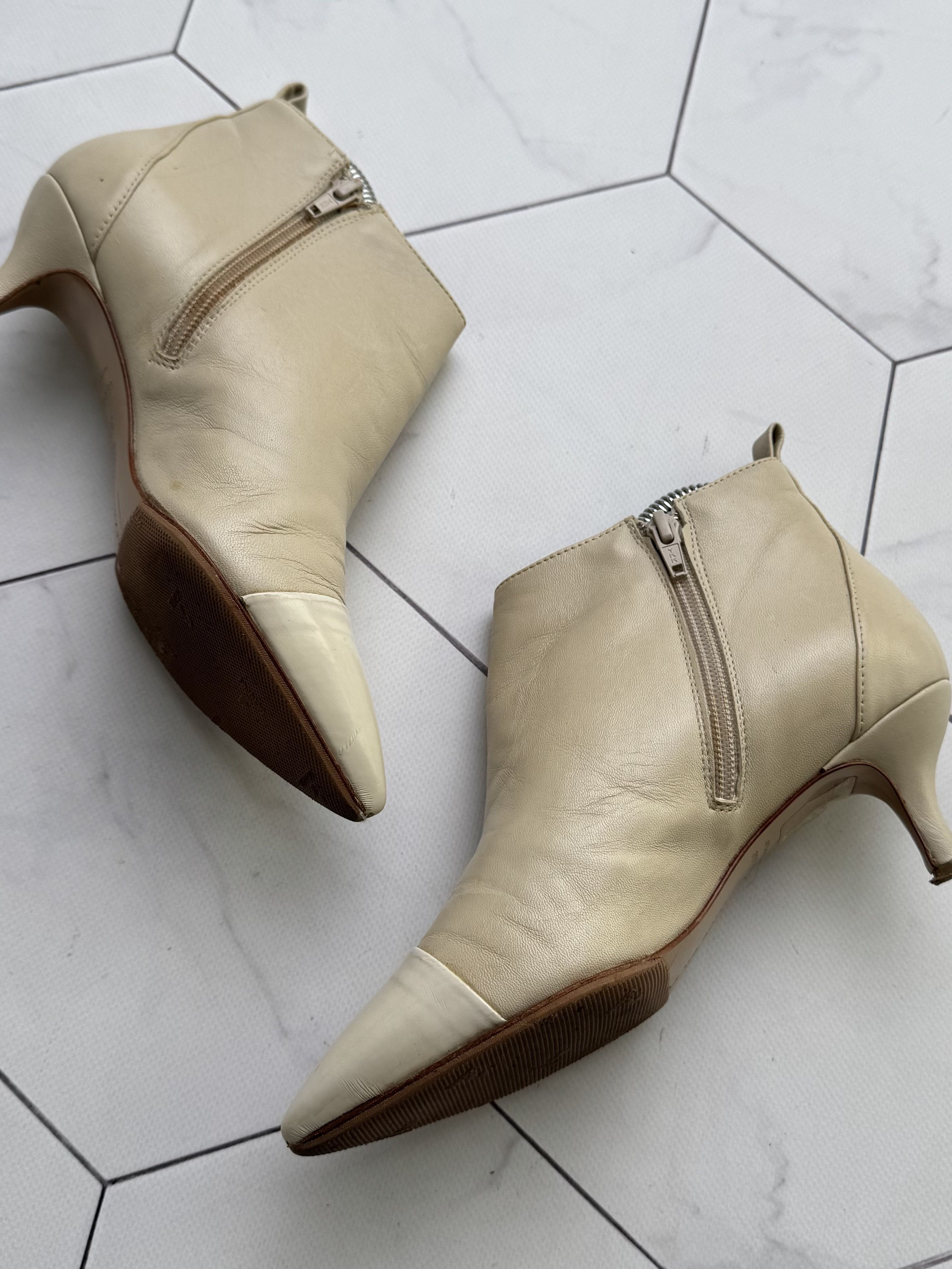 Miss Sixty Miss Sixty Vintage Leather Ankle Boots Pointed Toe Heel B4 Size US 6 / IT 36 - 4 Thumbnail