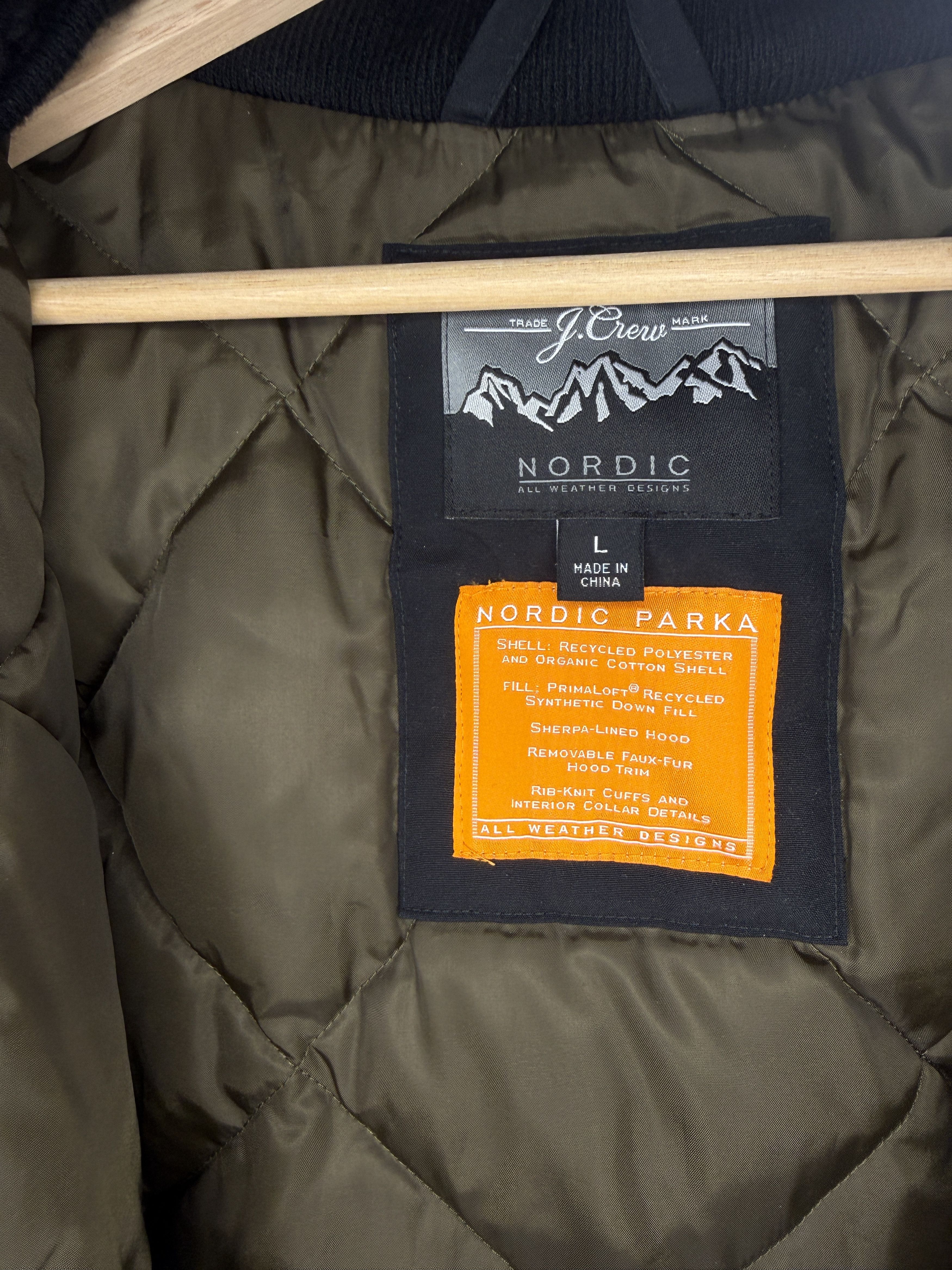 J.Crew J.Crew Nordic Parka L Black Faux Fur Down Winter Coat Size US L / EU 52-54 / 3 - 6 Thumbnail