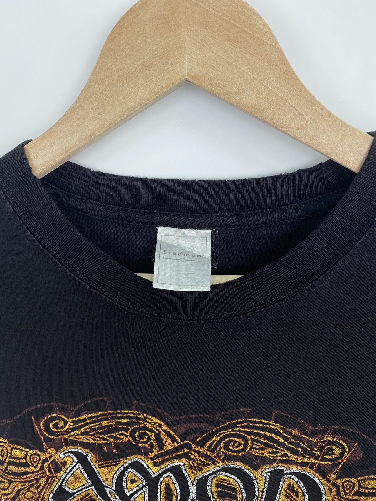 Band Tees 🇸🇪 Vintage 90s Amon Amarth Melodic Death Metal Distressed Tee Size US L / EU 52-54 / 3 - 4 Thumbnail