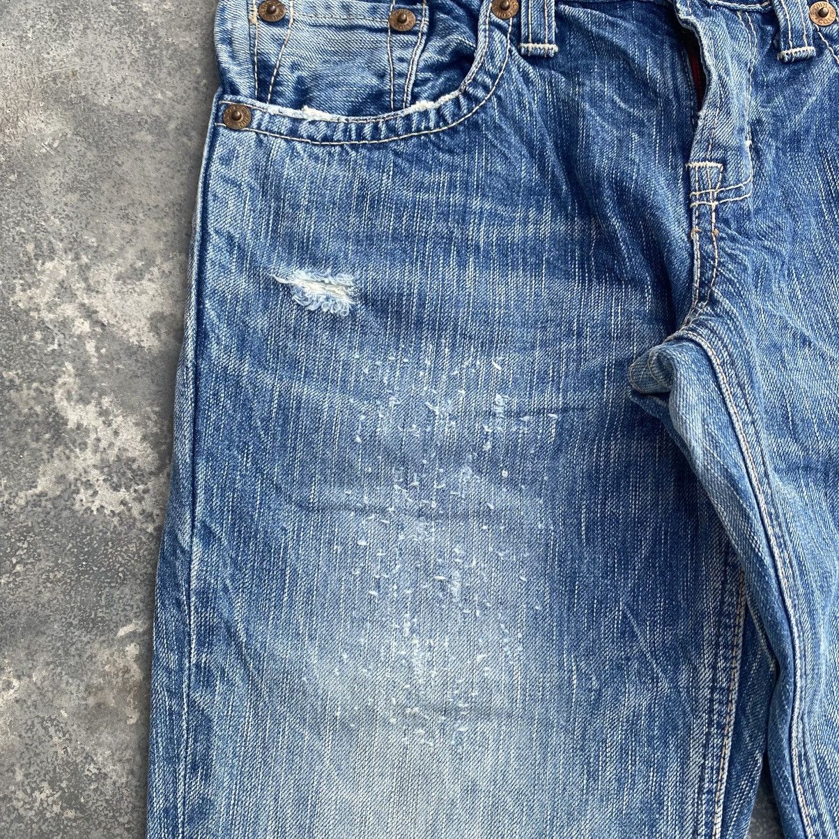 Edwin × Japanese Brand EDWIN 503 Distressed Flare Size 29" - 5 Thumbnail