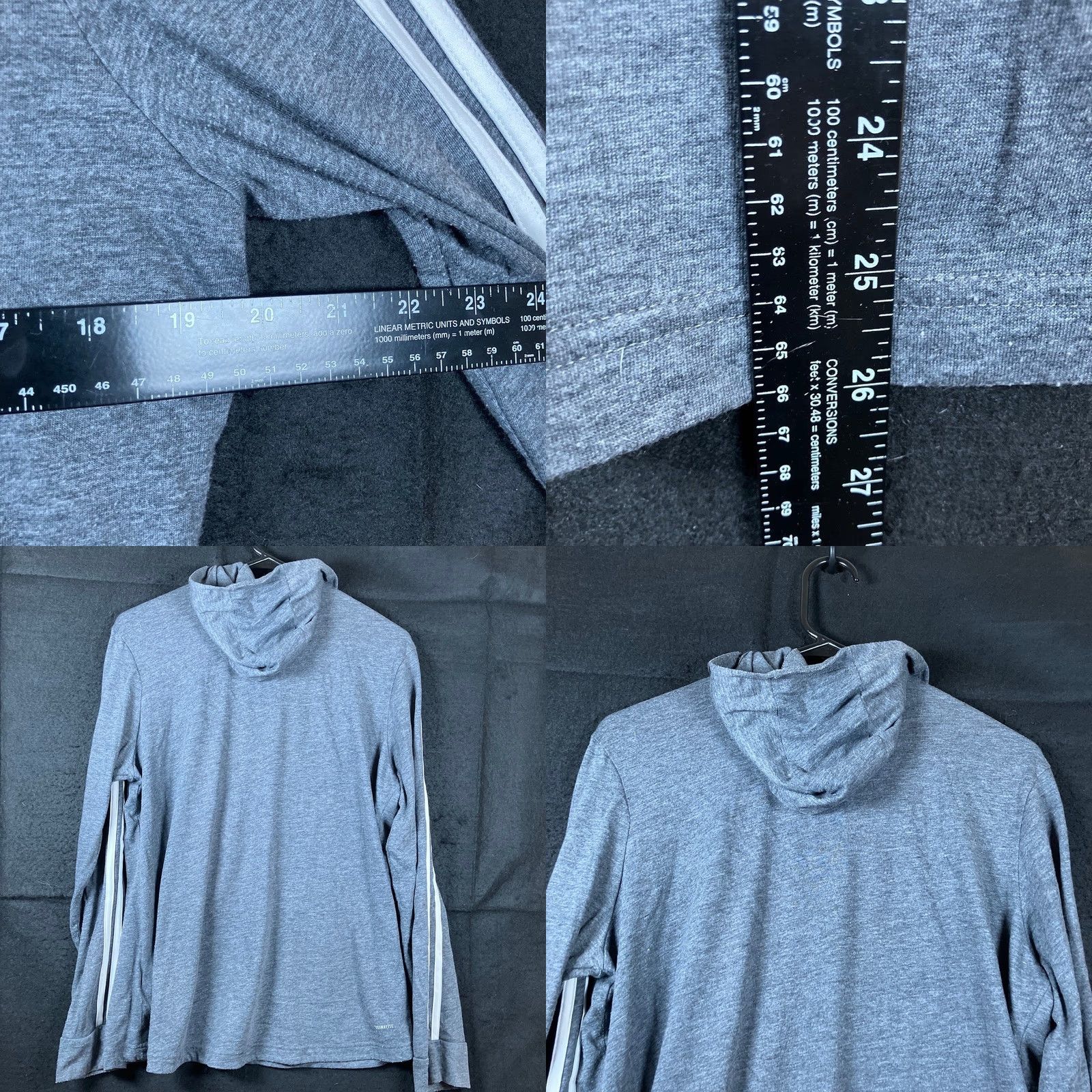 Adidas Adidas Womens Sweatshirt Gray Climalite Hooded Cowl Neck Pullover Stretch Large Size L / US 10 / IT 46 - 8 Thumbnail