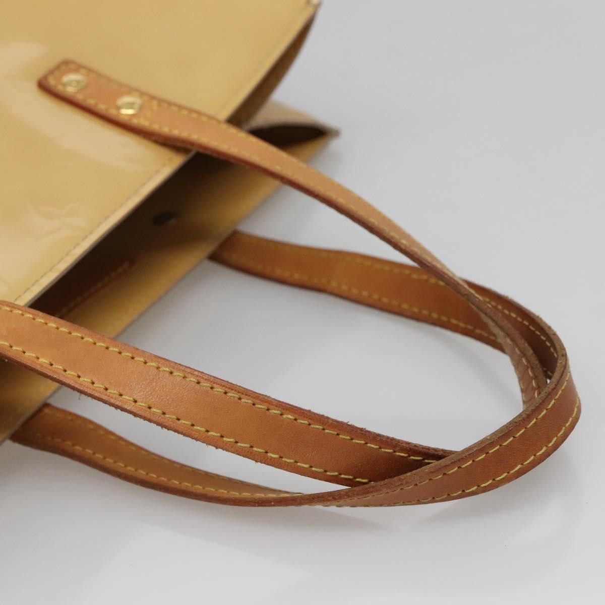 Louis Vuitton LOUIS VUITTON Monogram Vernis Reade MM Hand Bag Beige M91141 Size ONE SIZE - 7 Thumbnail
