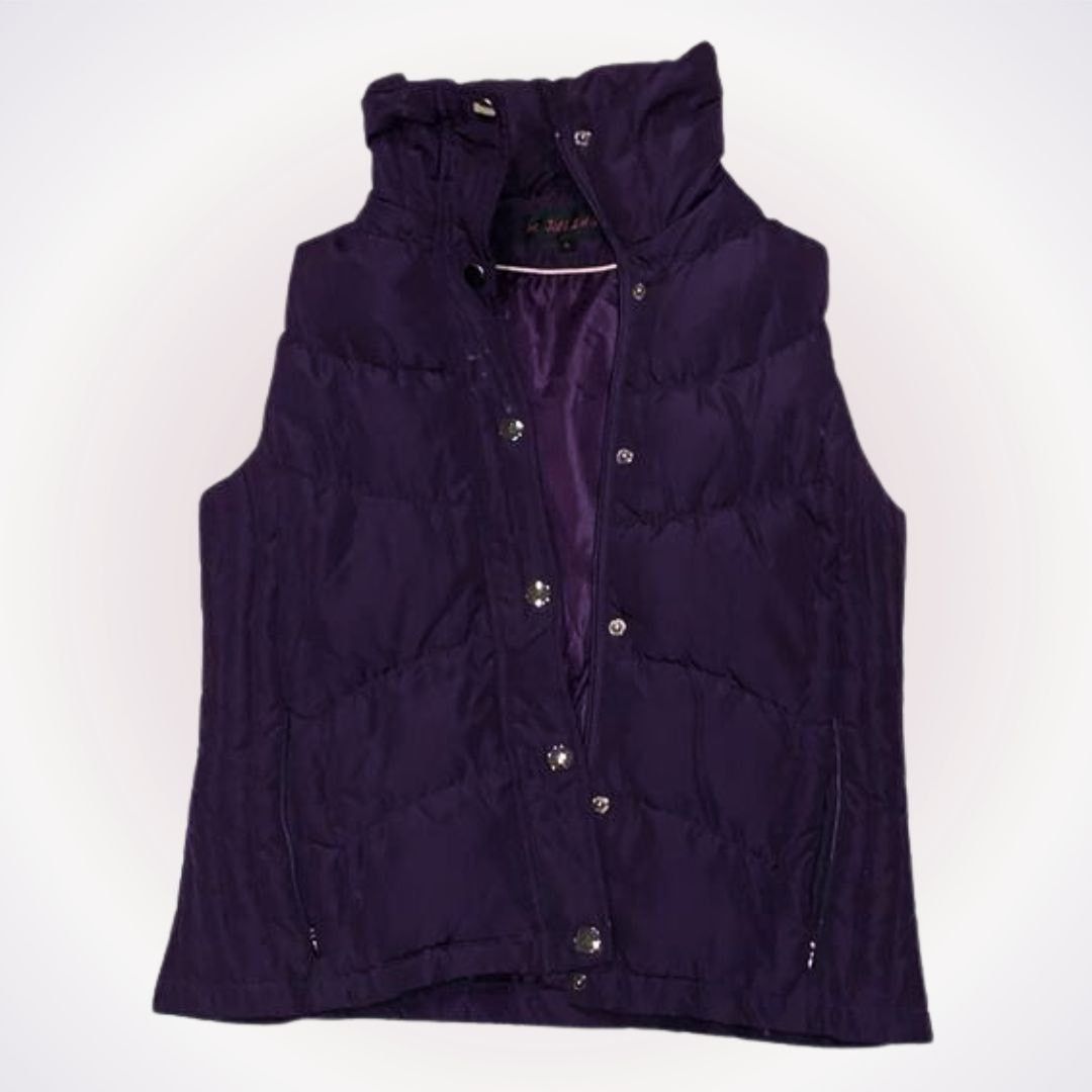 M. Julian M. Julian Purple Puffer Vest | Sz S Size S / US 4 / IT 40 - 1 Thumbnail