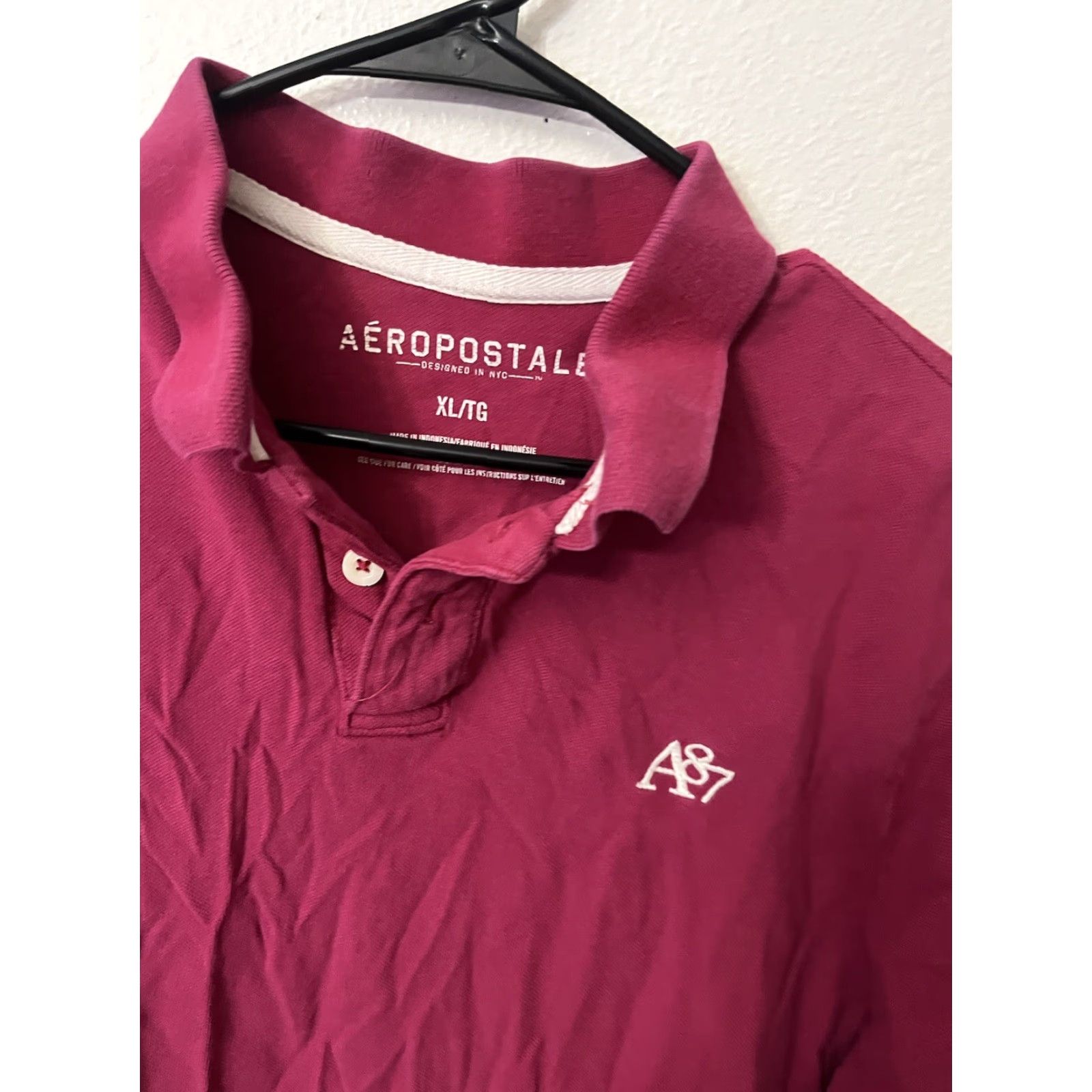 Aeropostale Aeropostale Polo Shirt Mens XL Pink Short Sleeve Collared Preppy Casual Classic Size US XL / EU 56 / 4 - 2 Thumbnail