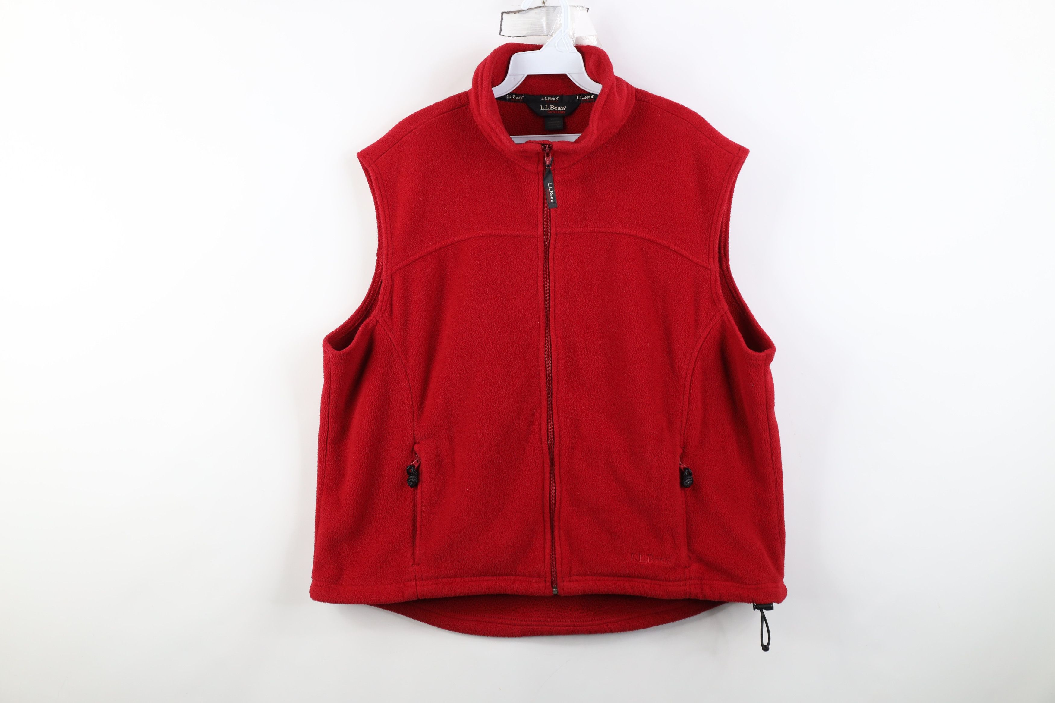 L.L. Bean Vintage 90s Y2K LL Bean Full Zip Fleece Vest Jacket Red Size XL / US 12-14 / IT 48-50 - 1 Thumbnail