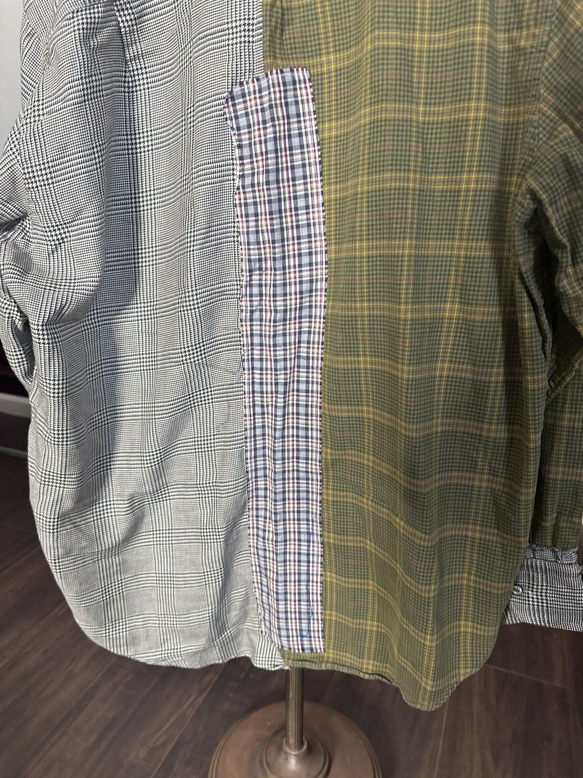Other UPDT cut & sew upcycled flannel check patched shitt Size US L / EU 52-54 / 3 - 7 Thumbnail