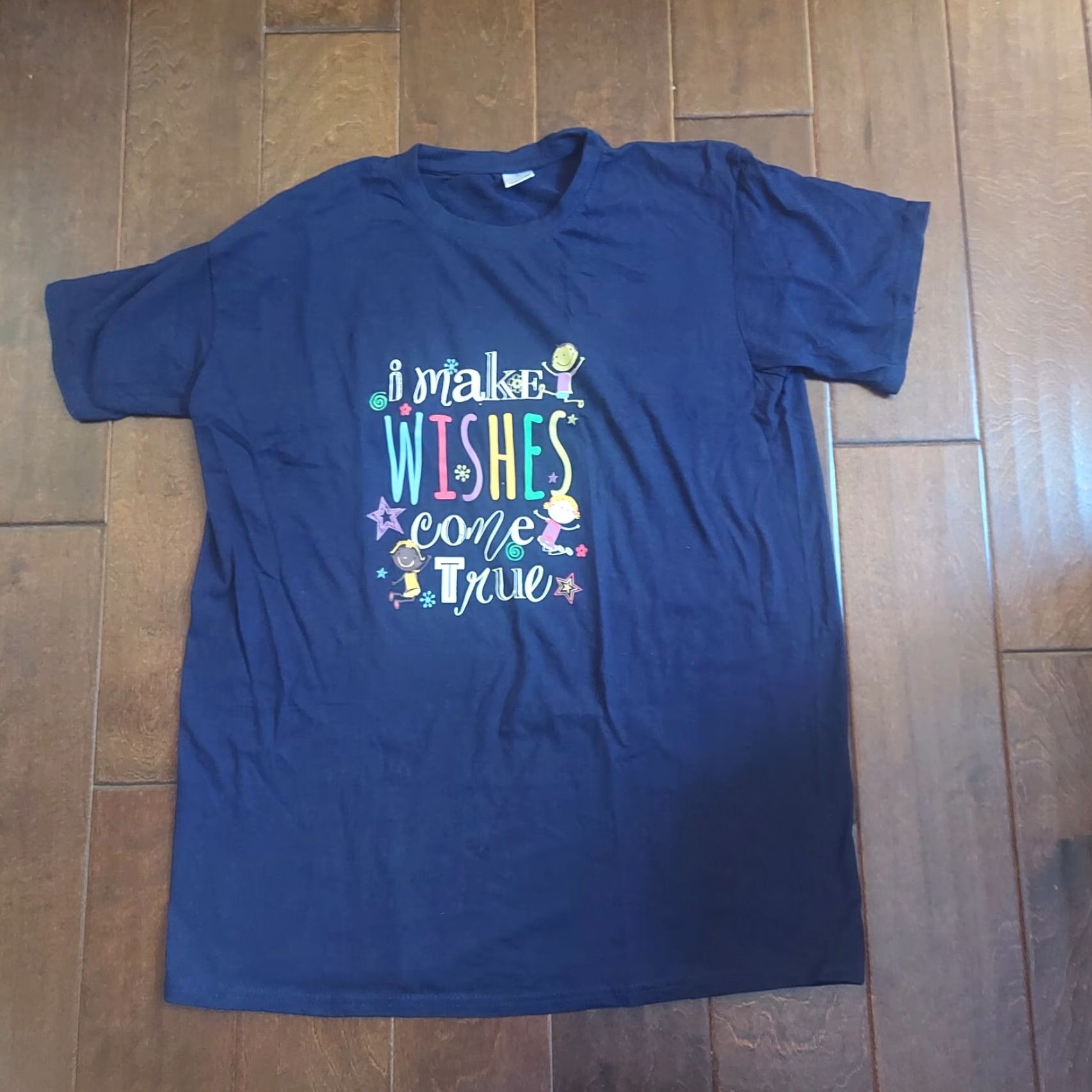 Vintage Unbranded Men’s Blue Short Sleeve I Make Wishes Come True Graphic Print T-shirt L Size US L / EU 52-54 / 3 - 2 Thumbnail