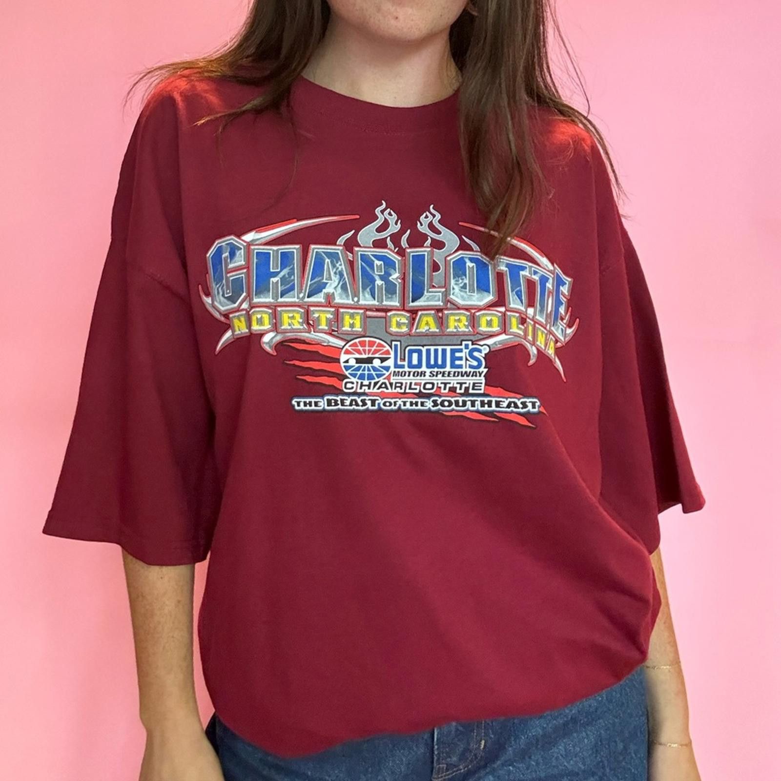 Fruit Of The Loom 2007 CHARLOTTE NORTH CAROLINA SPEEDWAY T-SHIRT Size US XXL / EU 58 / 5 - 1 Thumbnail