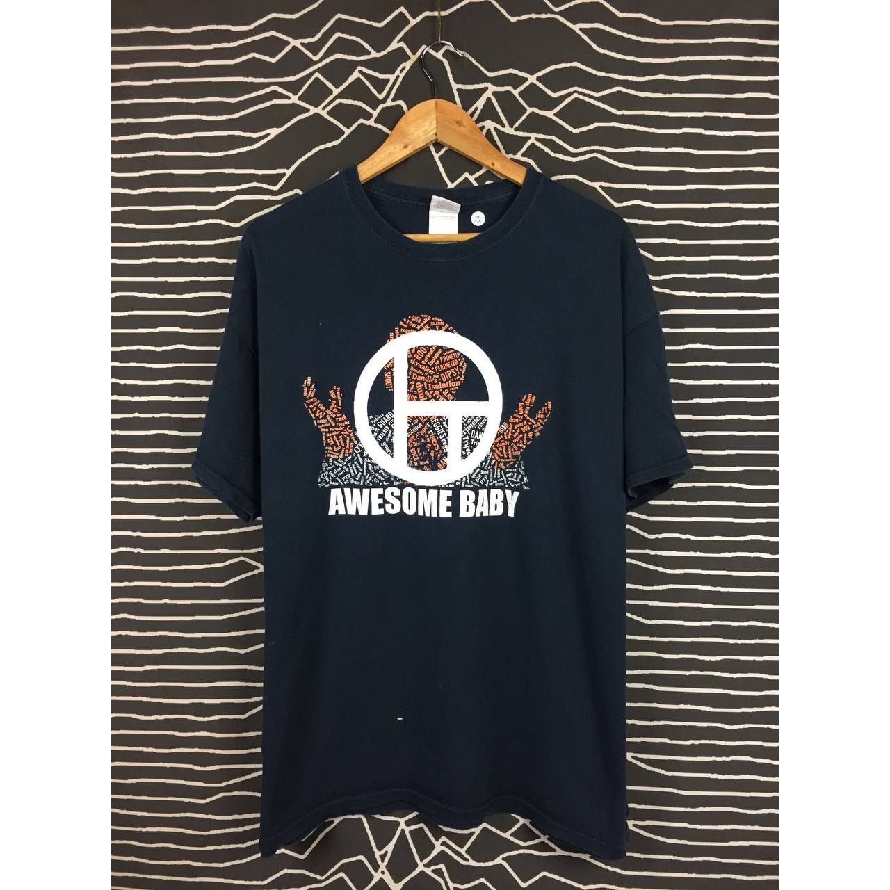 Gildan × Vintage Awesome Baby Typographic Word Cloud Graphic Tee Size US XL / EU 56 / 4 - 1 Thumbnail