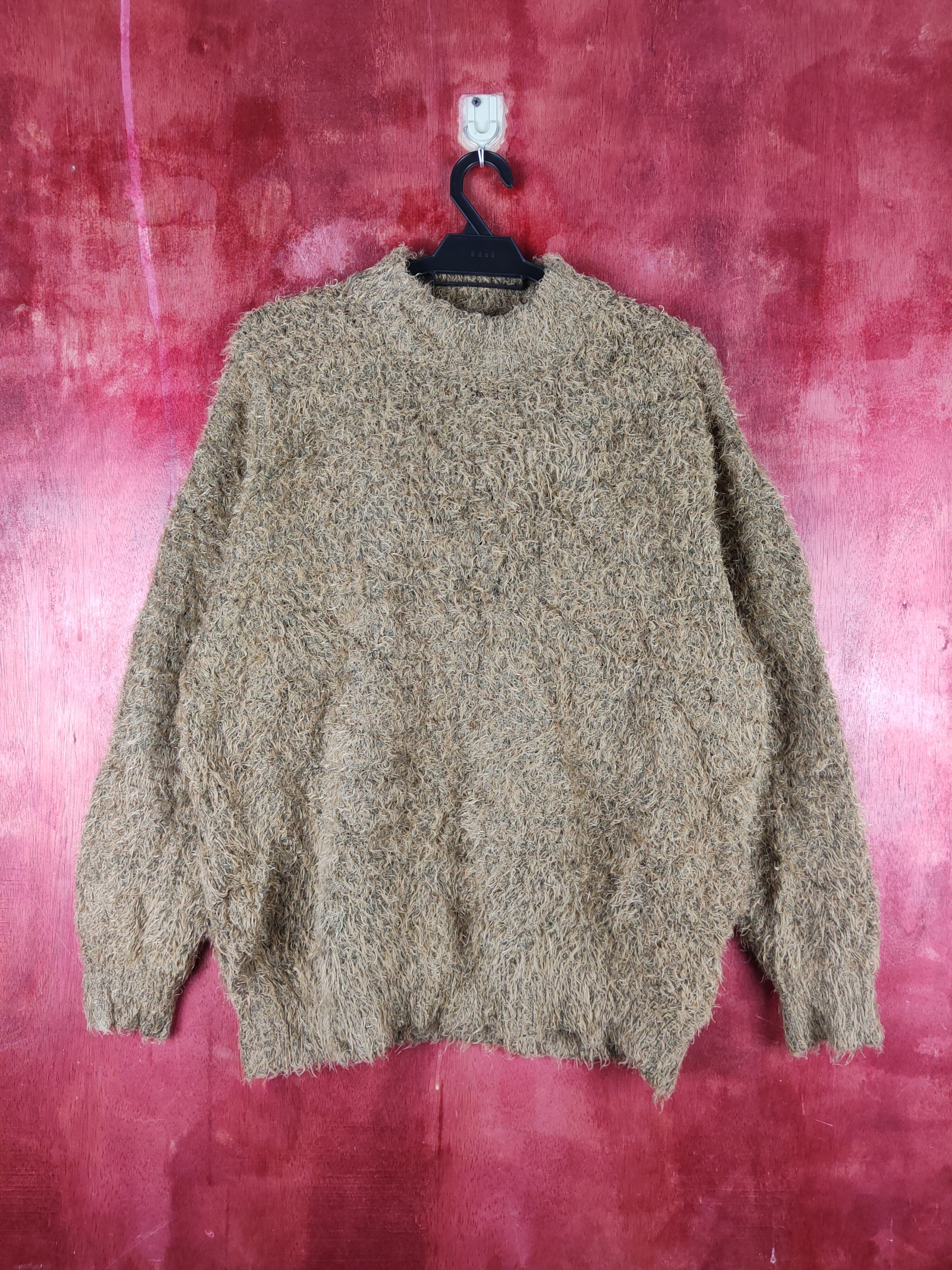 Homespun Knitwear Prosperity Sequence Brown Fur Mohair Knitwear #S2160 Size US L / EU 52-54 / 3 - 1 Thumbnail