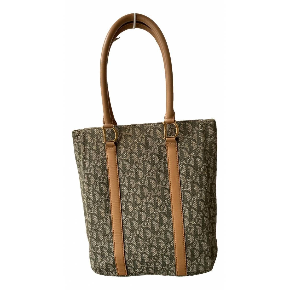 Christian dior tote bag canvas monogram cloth vintage rare