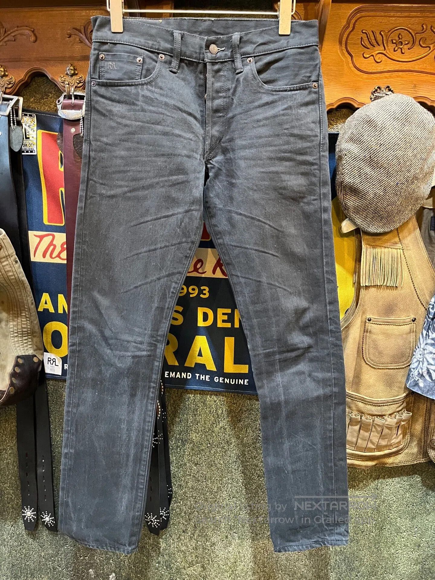 RRL Ralph Lauren gray distressed denim pants by Ralph Lauren. Size US 30 / EU 46 - 1 Thumbnail