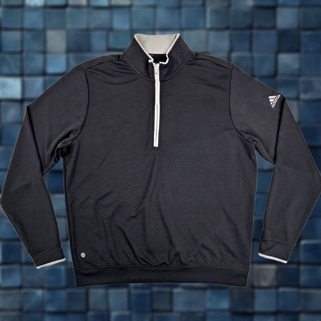 Adidas Adidas Lightweight 1/2 Zip Performance Shirt Men L Black Long Sleeve Mock Neck Size US L / EU 52-54 / 3 - 1 Thumbnail