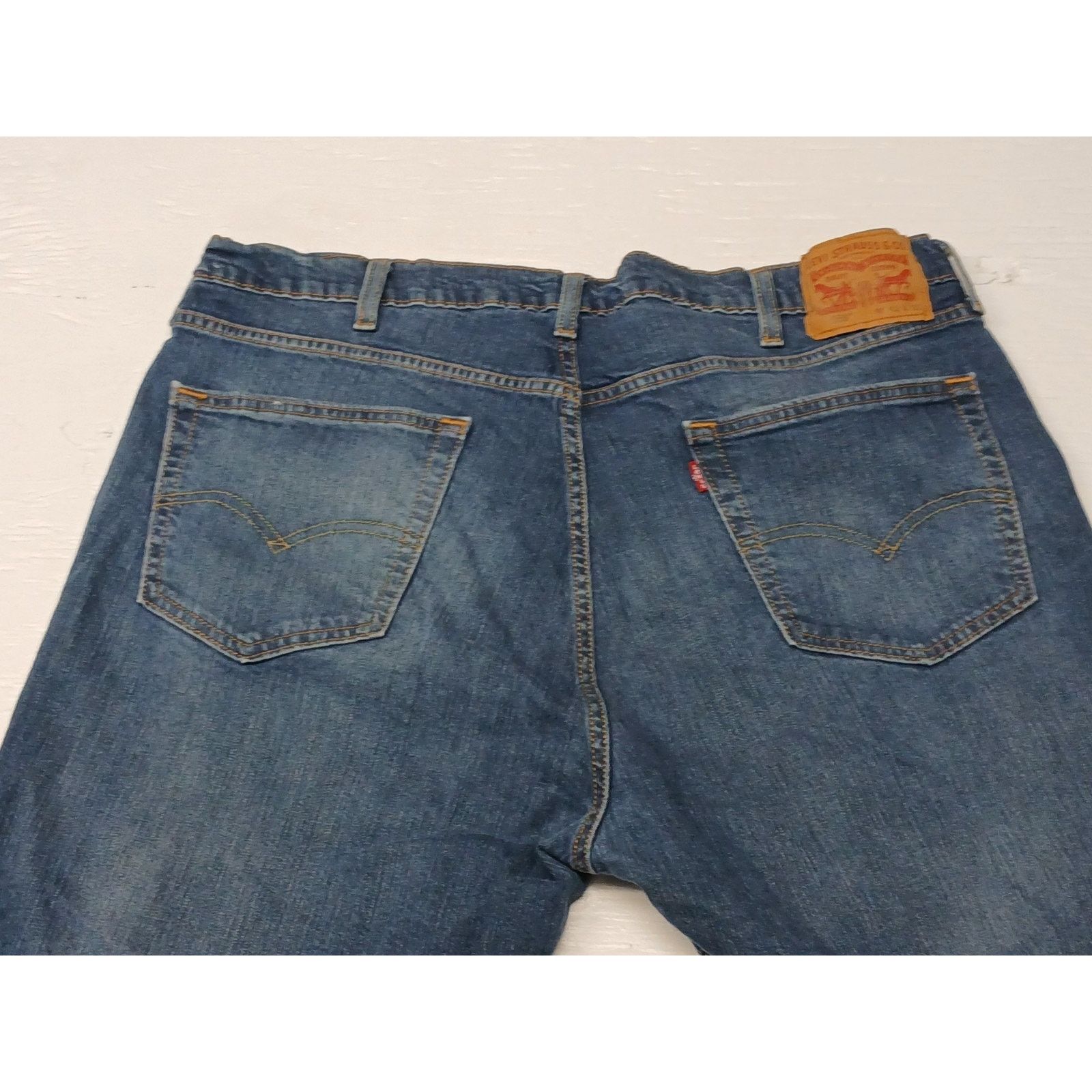 Levi's Levi Strauss (42x32) Relaed Boot Cut Casual Blue Denim Jeans Size US 42 / EU 58 - 11 Thumbnail