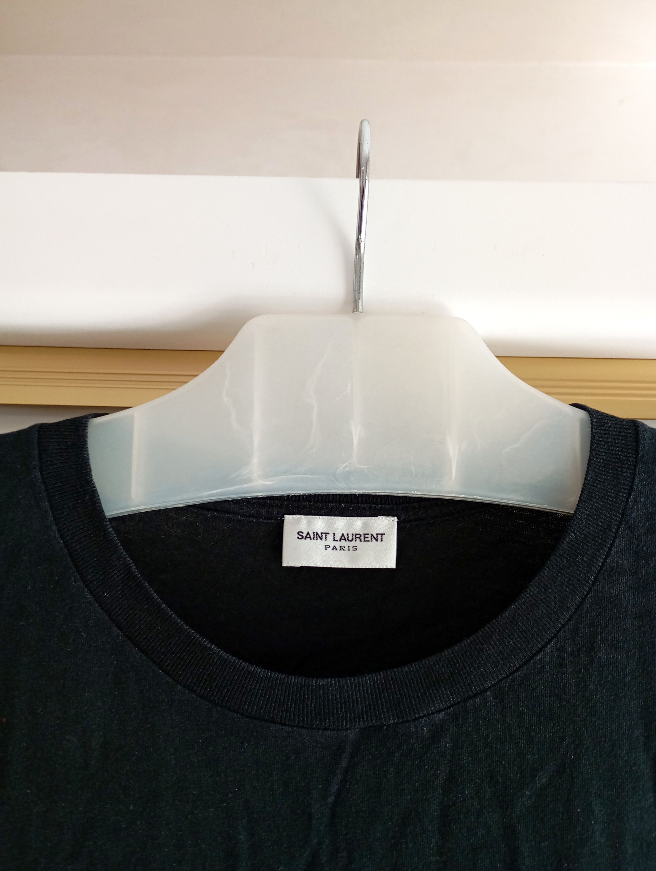 Saint Laurent Paris Saint Laurent Paris Signature Logo Black Tshirt Size US XS / EU 42 / 0 - 6 Thumbnail