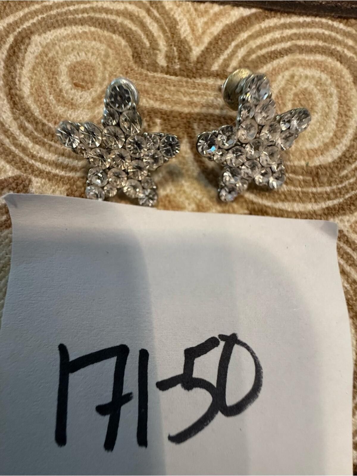 Other Star rhinestone post earrings silver toned Size ONE SIZE - 5 Thumbnail