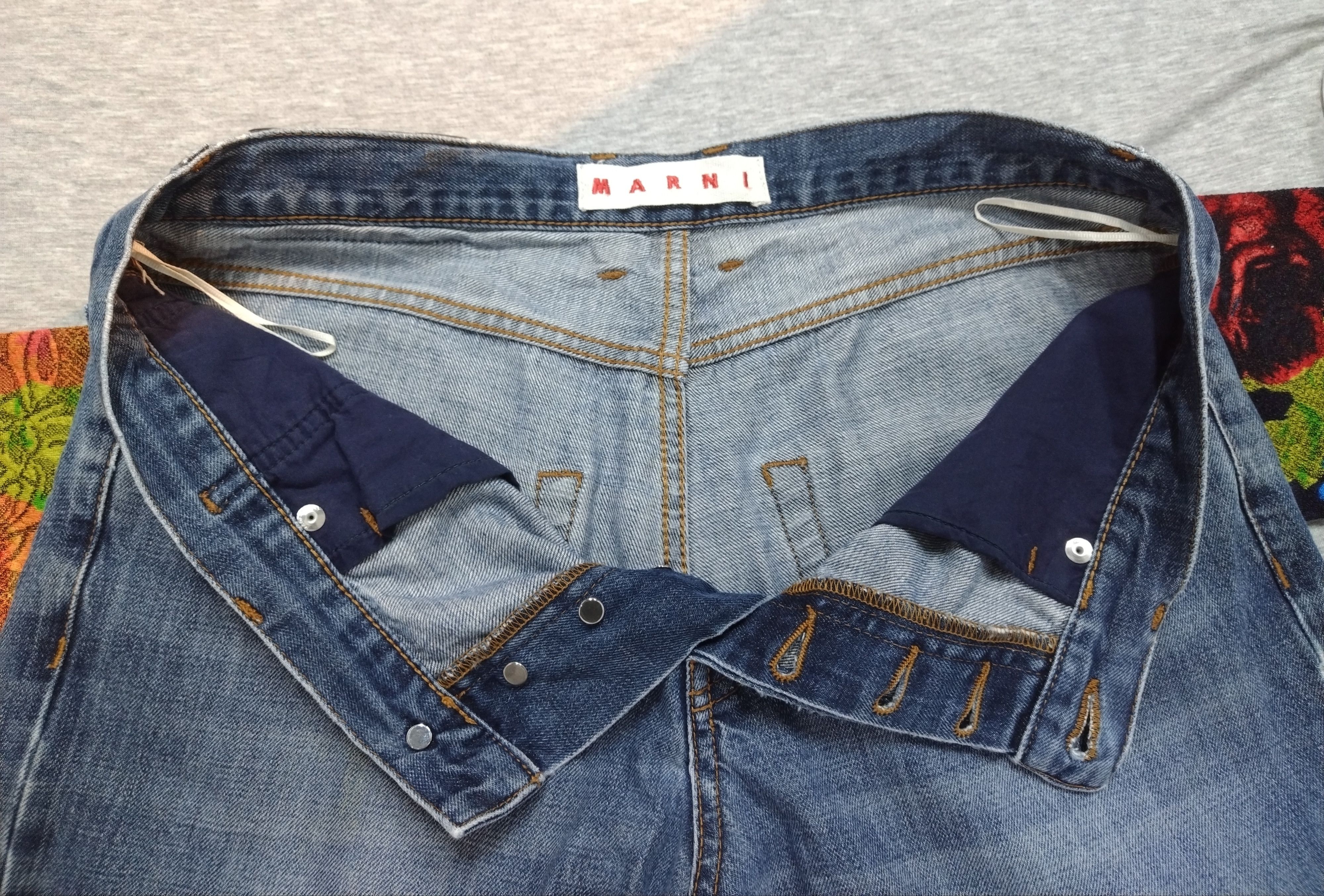 Marni Marni Washed Straight Leg Checkered inside Leg Size US 31 - 18 Thumbnail