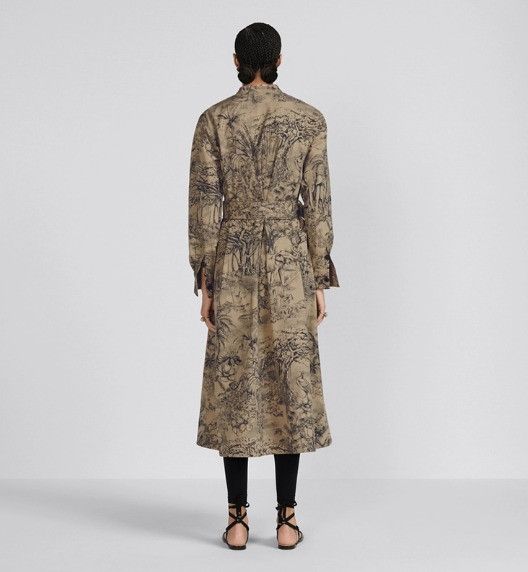 Dior o1w1db10824 Belted Shirt Dress in Beige Black Size M / US 6-8 / IT 42-44 - 6 Thumbnail