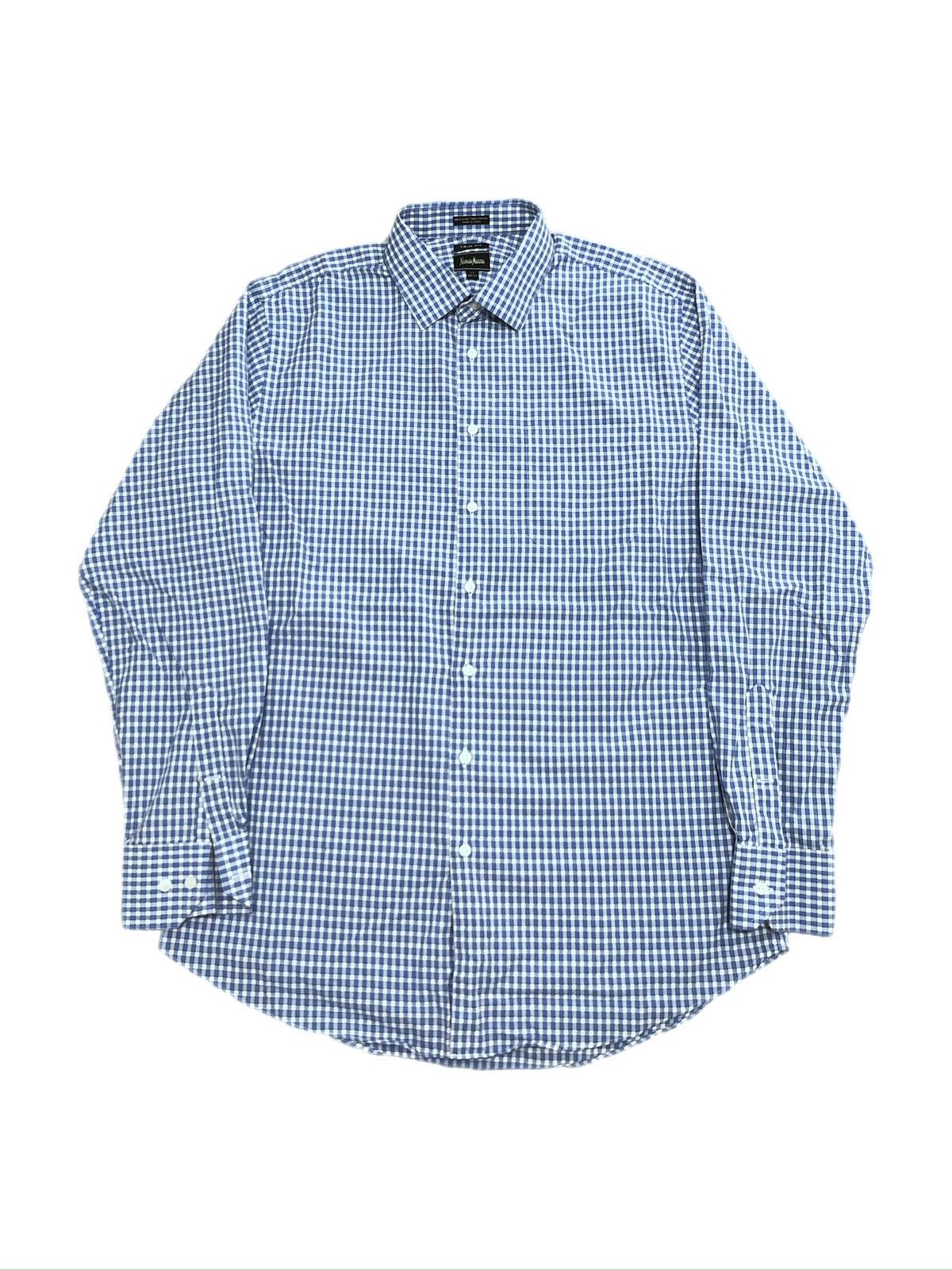 Neiman Marcus Neiman Marcus 80s 2-Ply Gingham Button Down Size US XL / EU 56 / 4 - 1 Thumbnail