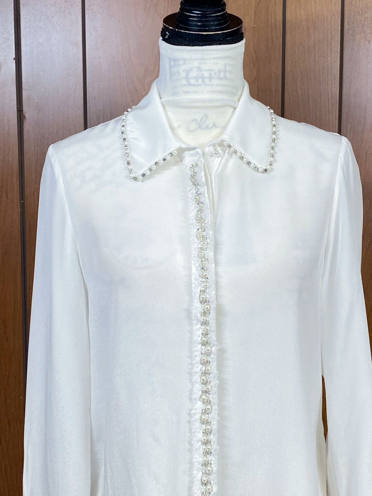 Alice + Olivia alice + olivia beaded silk blouse size M Size M / US 6-8 / IT 42-44 - 8 Thumbnail