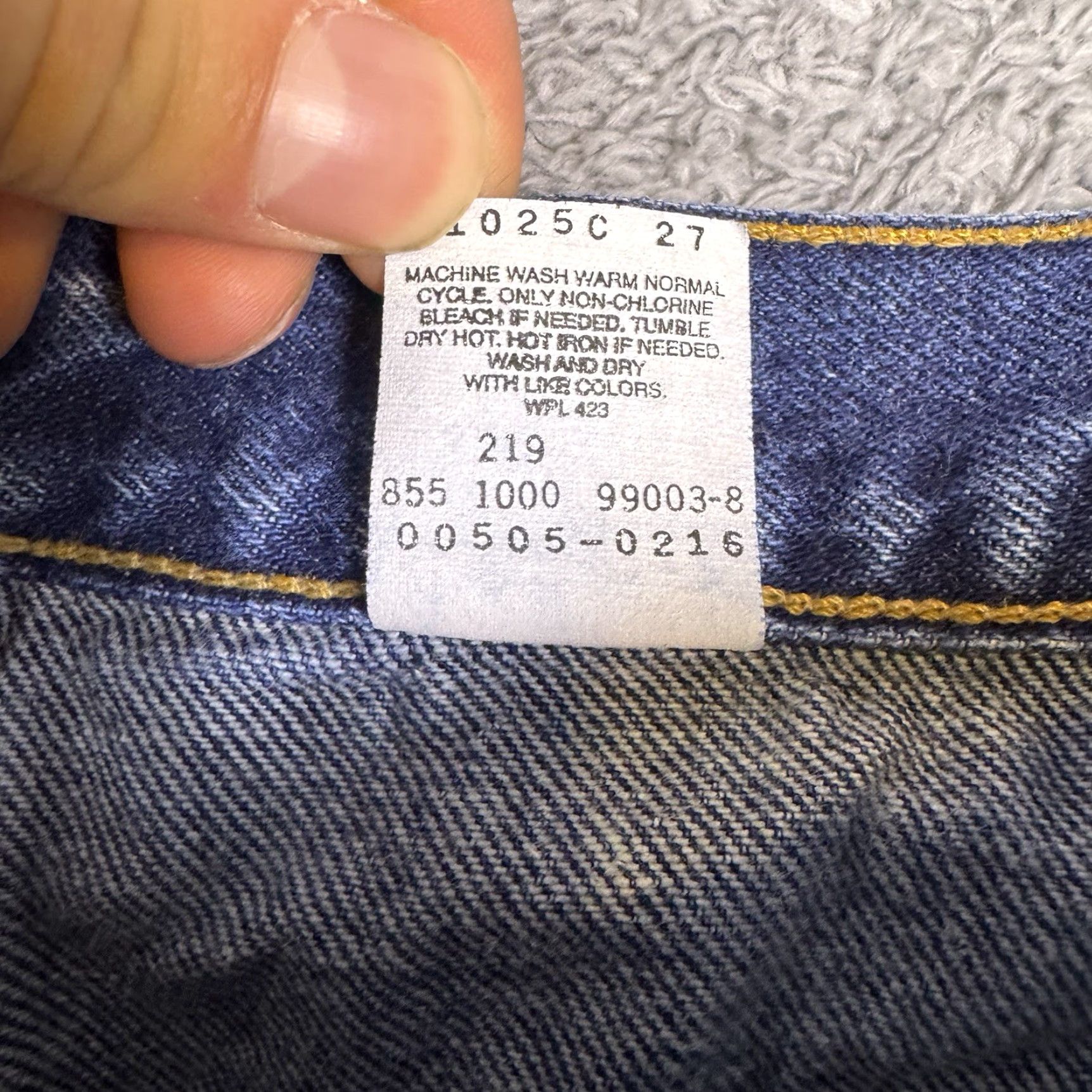 Levi's VINTAGE Levi's 505 Jeans Mens 34x28 Regular Straight Whisker Blue Denim Cotton 80s 90s Logo Size US 36 / EU 52 - 5 Thumbnail