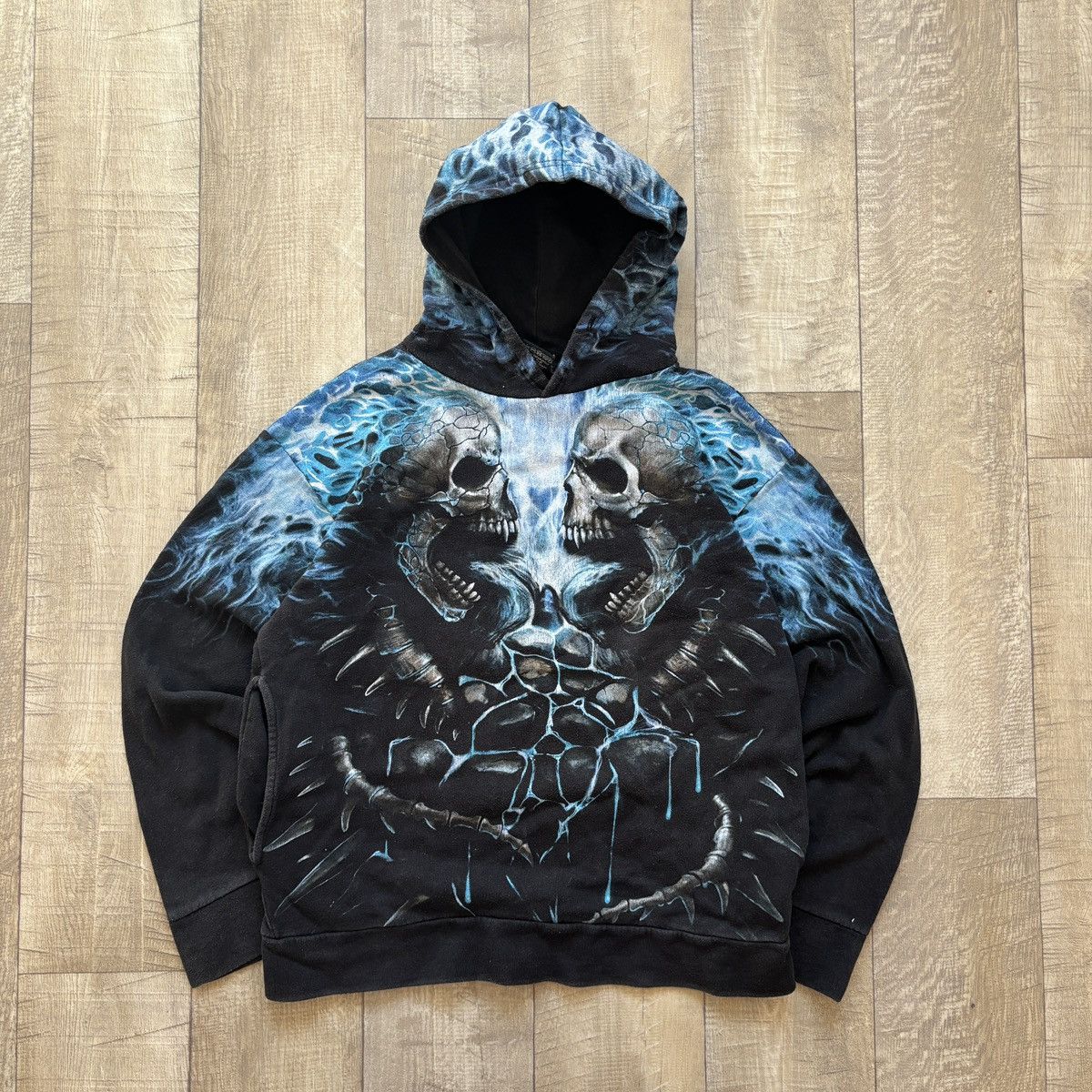 Other Skulls and Bones Flaming Spine All Over Print Hoodie size M Size US M / EU 48-50 / 2 - 1 Thumbnail