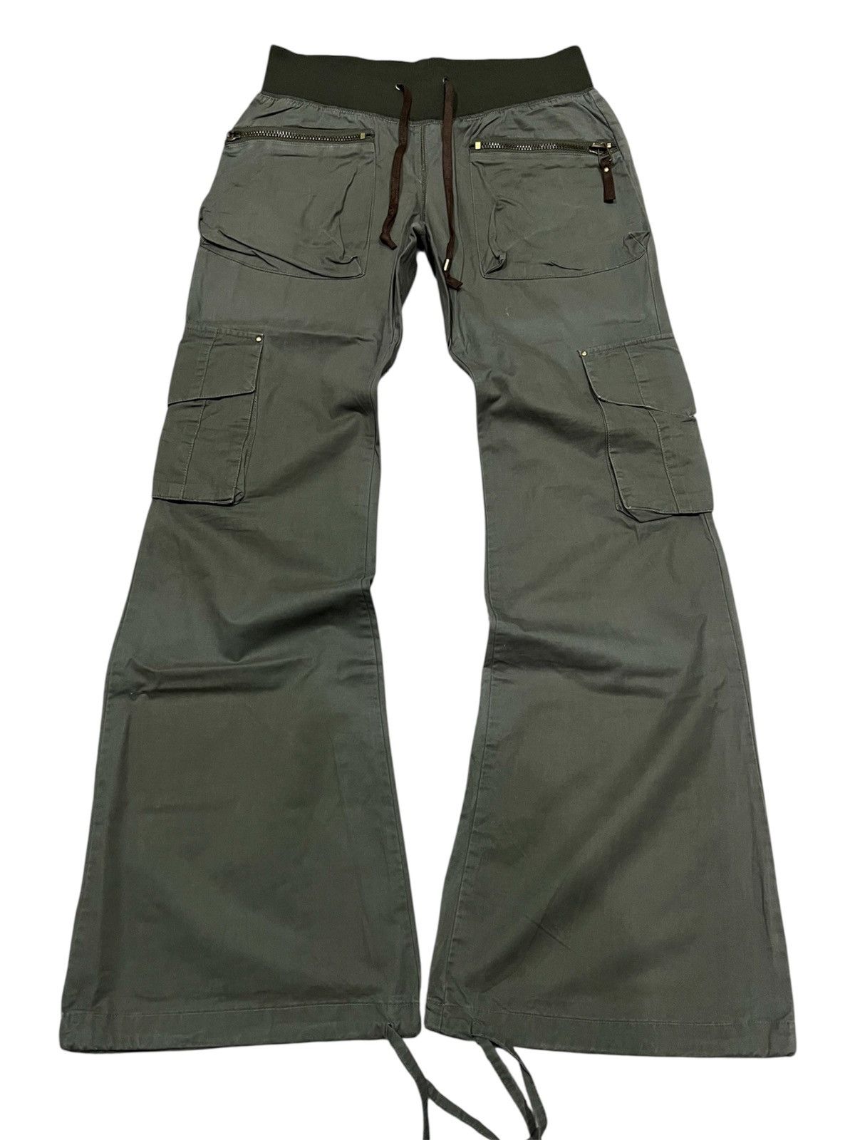 GOA G.O.A Military Green Flared Cargo Pants Size US 30 / EU 46 - 1 Thumbnail