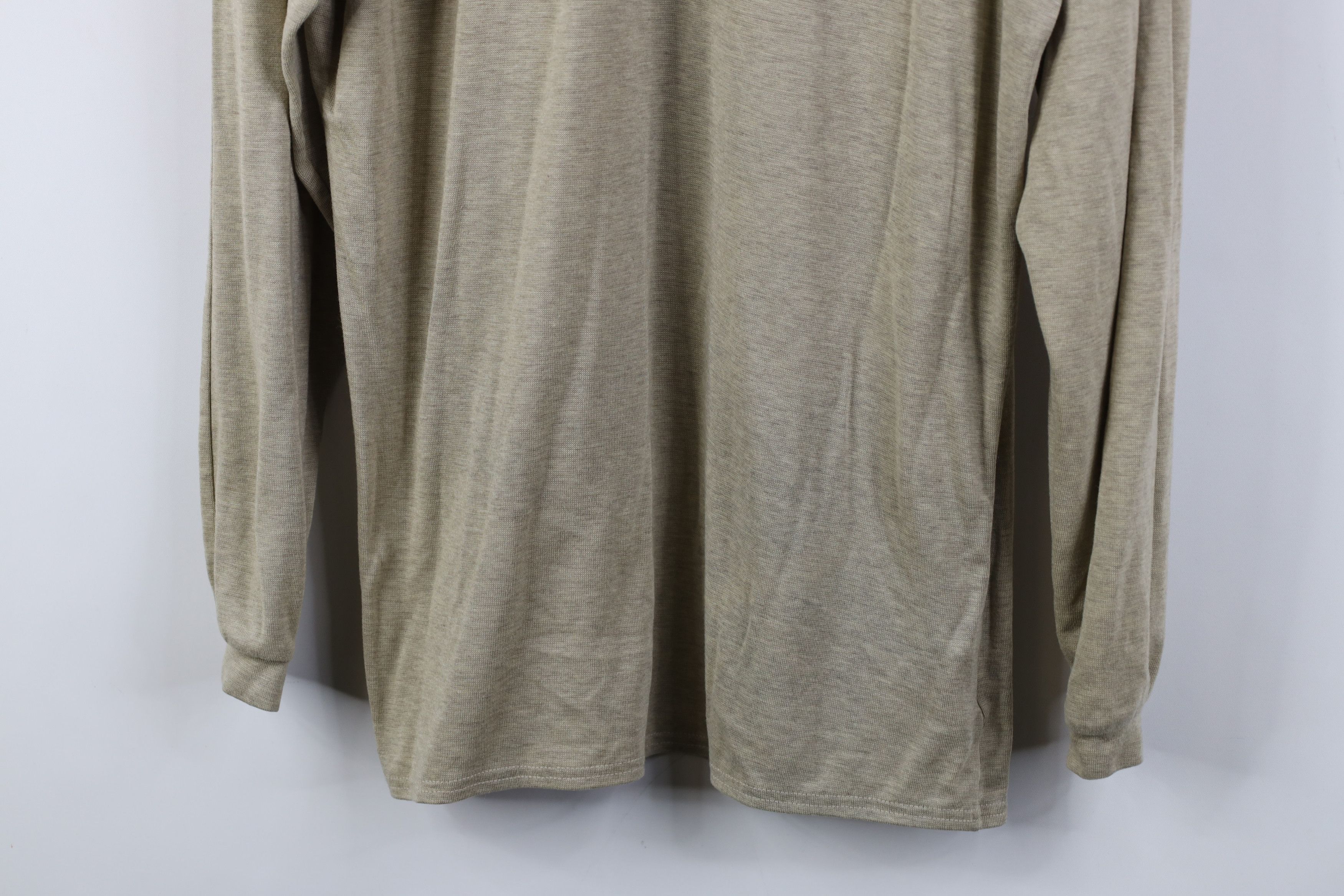 Vintage Vintage 90s Military Knit Long Sleeve T-Shirt Beige USA Size US L / EU 52-54 / 3 - 3 Thumbnail