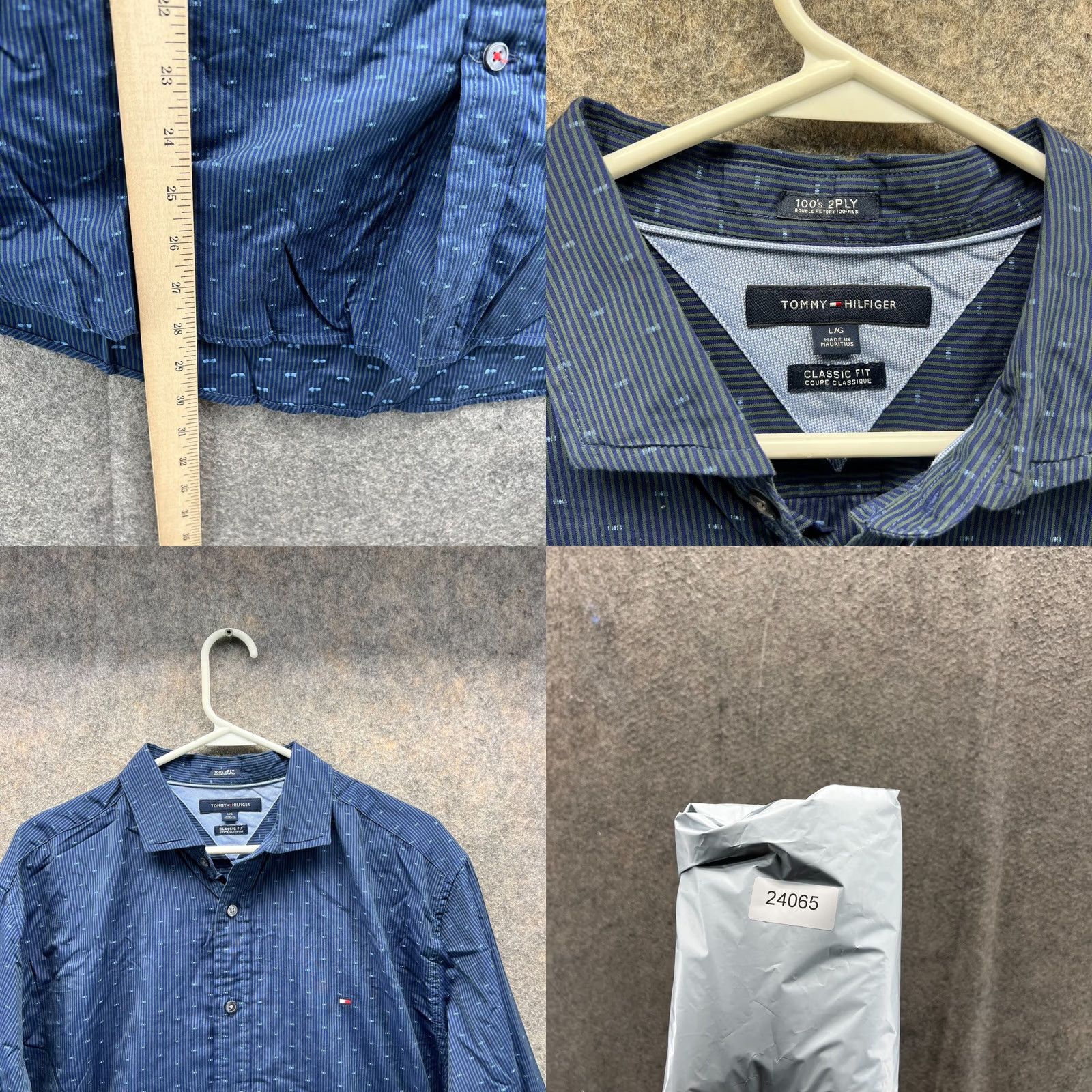 Tommy Hilfiger VINTAGE Tommy Hilfiger Shirt Men Large Blue Casual Button-Down 2Ply Classic Dots 46 in Chest LS 2Ply Polka Dot Button-Up Collared Regular Mens Size US L / EU 52-54 / 3 - 8 Thumbnail
