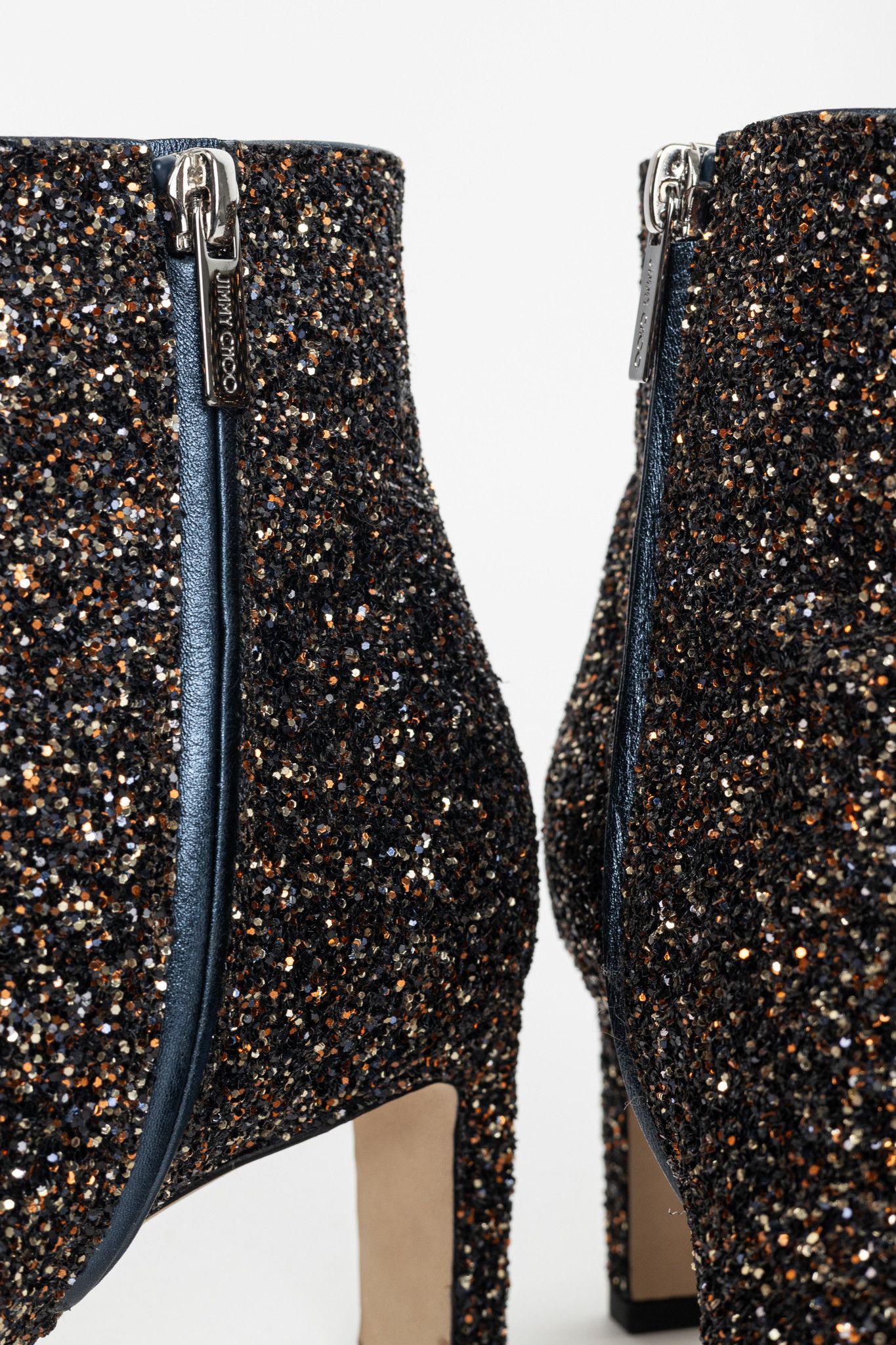 Jimmy Choo Jimmy Choo Hanover 65 Twinkle Glitter Buckled Booties Size US 8 / IT 38 - 8 Thumbnail