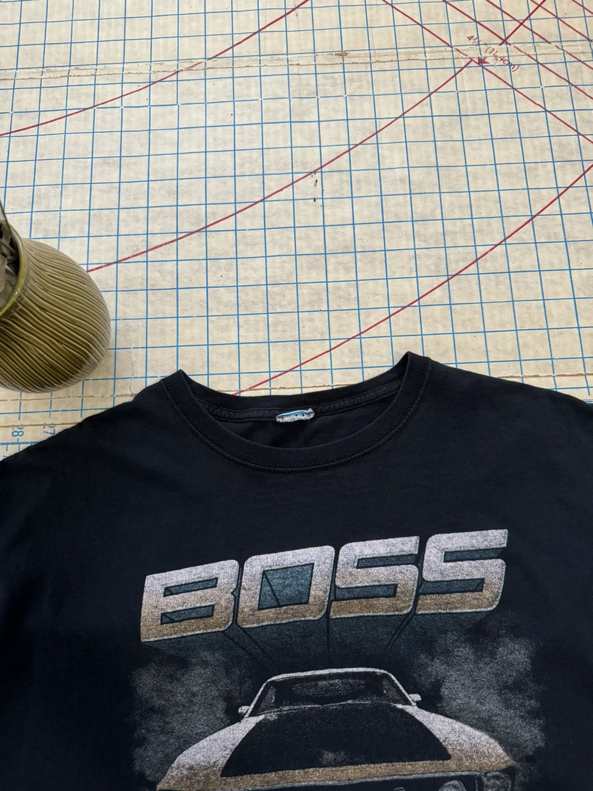 Mustang × Vintage Boss Mustang Black Graphic Tee Racing Muscle Car XL Size US XL / EU 56 / 4 - 5 Thumbnail