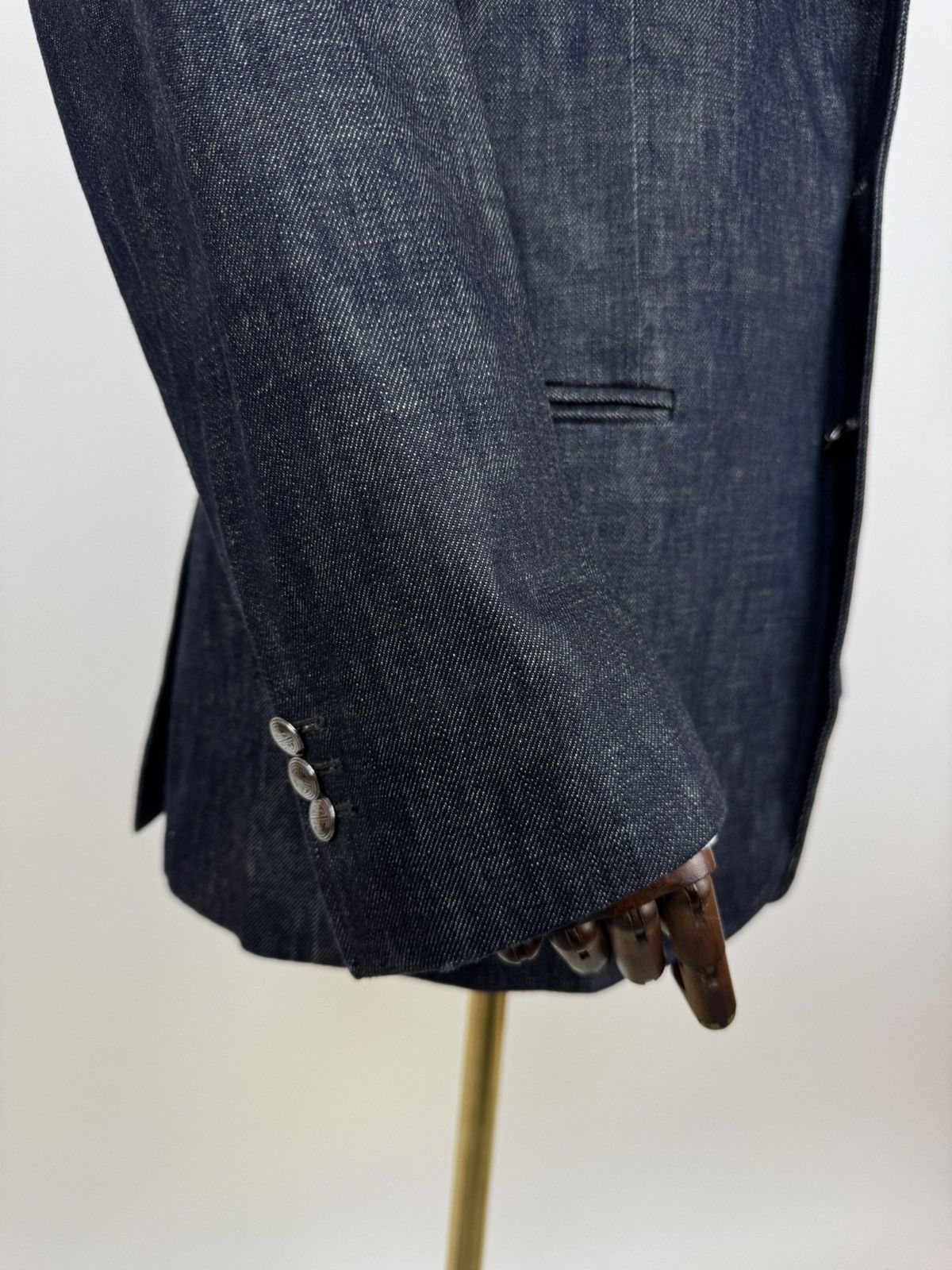 Other Denim Bespoke blue blazer indigo denim sports jacket Size 46R - 5 Thumbnail