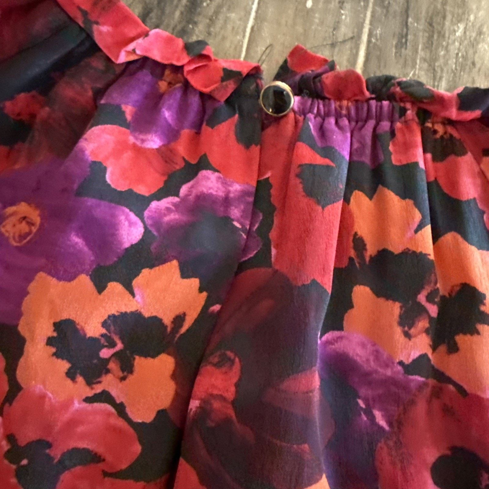 Saylor SAYLOR Beck Floral Top Red Orange Purple Multi Long Sleeve M Size M / US 6-8 / IT 42-44 - 8 Thumbnail