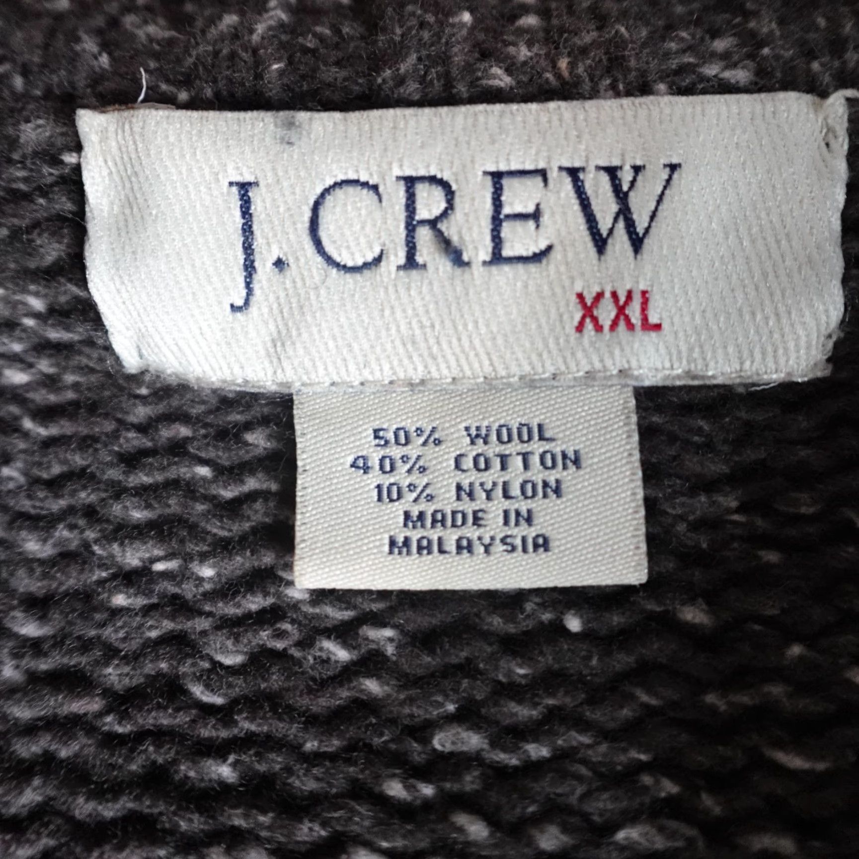 J.Crew VINTAGE J.CREW Sweater 2XL Brown 1/4 Zip Wool Blend Marled Ragg Knit Pullover Mens Size US XXL / EU 58 / 5 - 3 Thumbnail