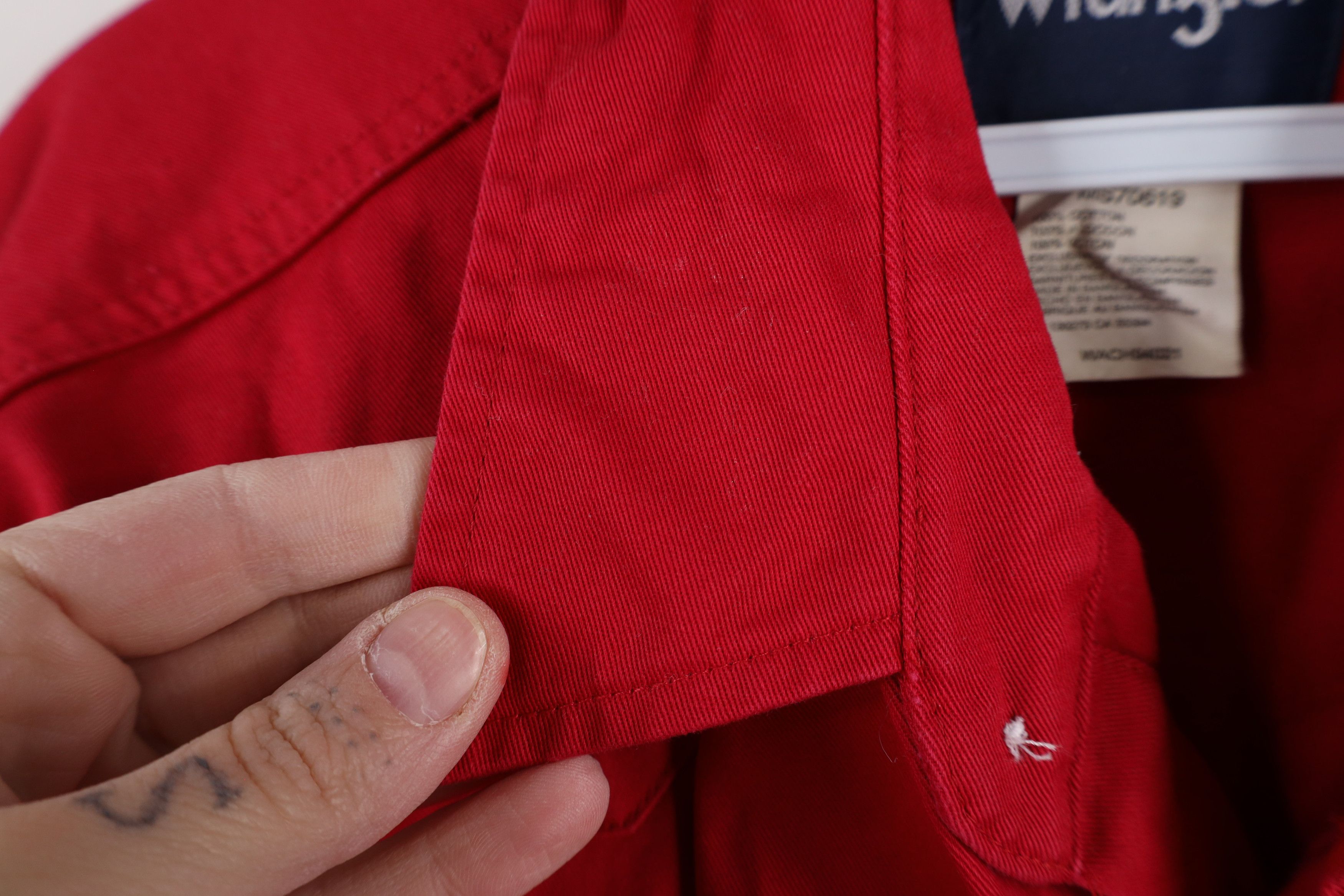 Vintage × Wrangler Vintage 90s Wrangler Heavyweight Western Cowboy Button Shirt Size US XXL / EU 58 / 5 - 6 Thumbnail