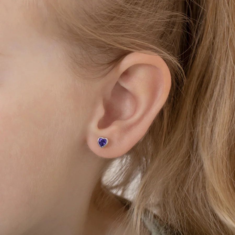 Other CZ Birthstone Amethyst Aquarius Earrings - Sterling Silver Size ONE SIZE - 3 Thumbnail