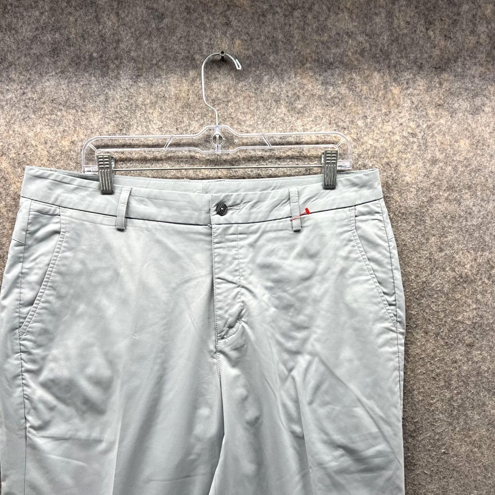 Puma Puma Pants Men 34x32 Gray Chino Pleated Casual PWRWARM Trousers Golf Straight 34 Regular Color Gray Mens Size US 34 / EU 50 - 2 Thumbnail