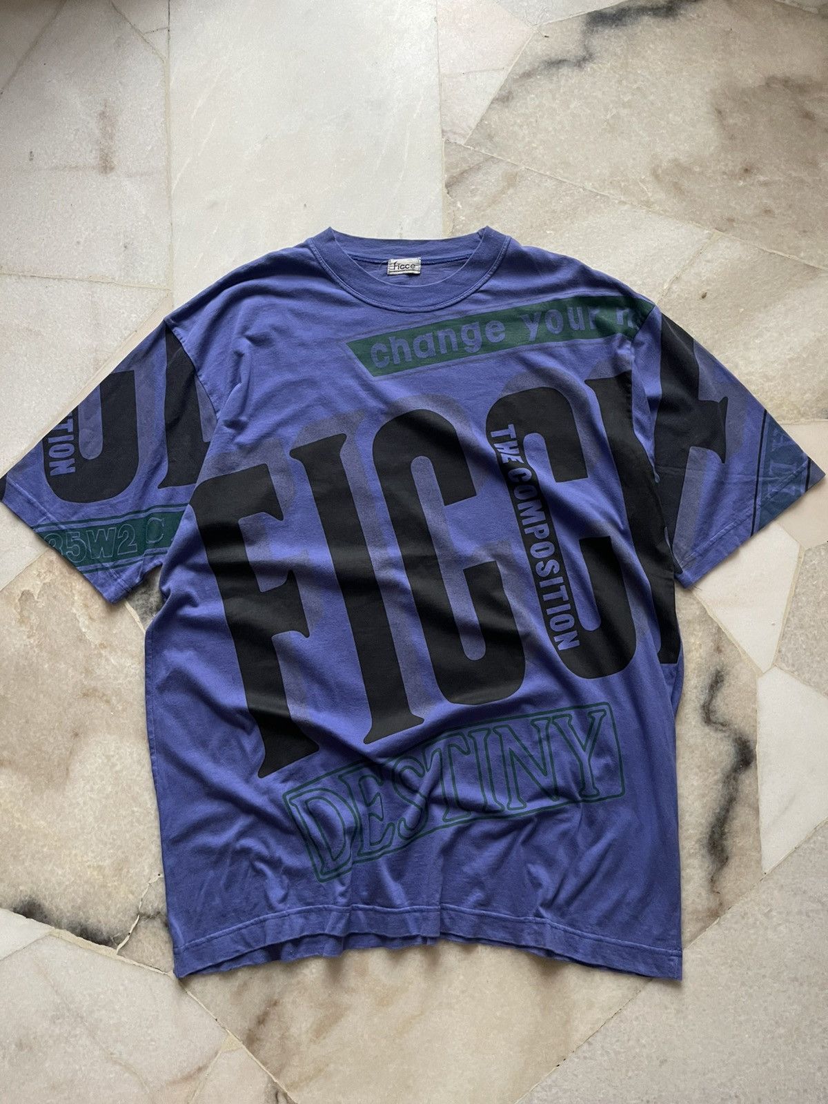 Yoshiyuki Konishi 90s Yoshiyuki Konishi FICCE Overprint Tee Size US XL / EU 56 / 4 - 1 Thumbnail