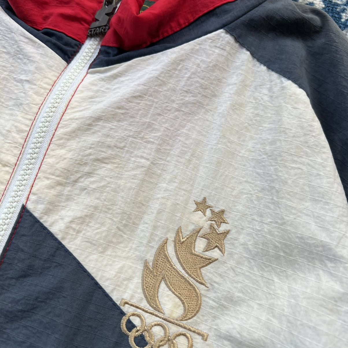 Starter × USA Olympics × Vintage Vintage Sun Faded Atlanta 1996 Olympic Games Starter Jacket Size US XL / EU 56 / 4 - 13 Thumbnail