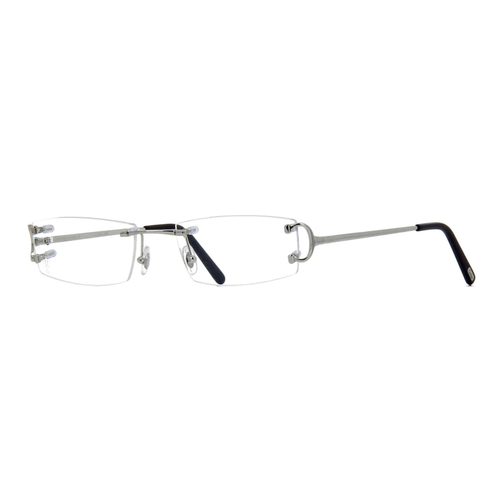 image of Cartier C Decor Wire Frame Glasses Silver, Men's