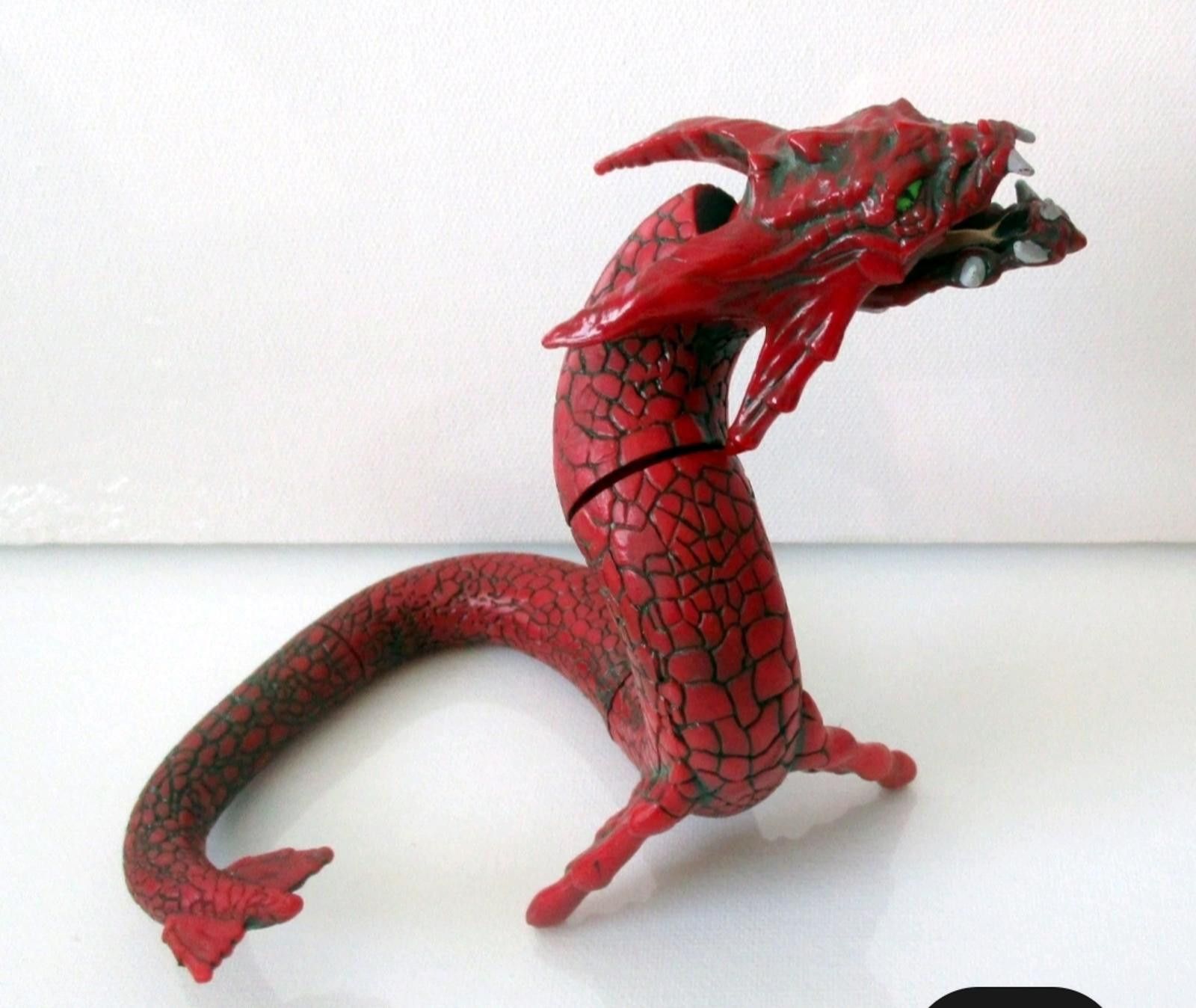 Designer Vtg Poseable 12" Red Cast Resin Dragon Serpent Figurine Size ONE SIZE - 6 Thumbnail