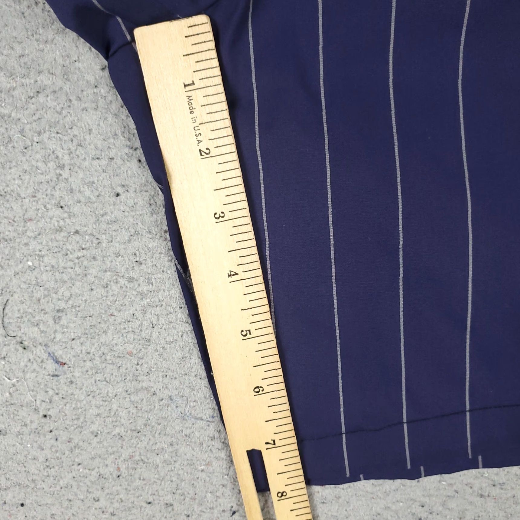 Vintage Zero Restriction Shorts Mens Blue Striped Size 38 Slash Pockets Flat Front Chino Size US 38 / EU 54 - 6 Thumbnail