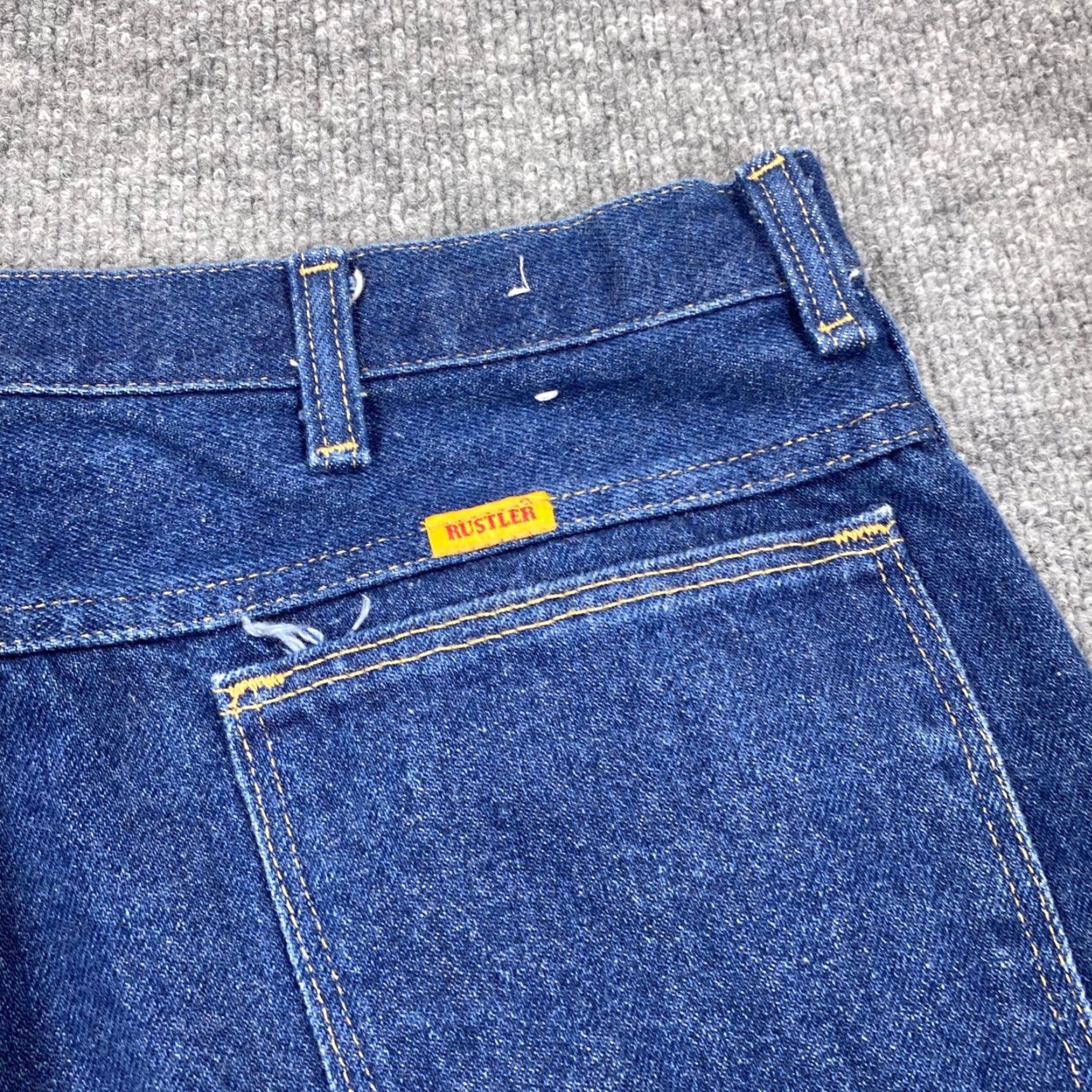 Denime VINTAGE Rustler Jeans Denim Zip Button 36x32 Blue Bootcut Workwear Mens Western 90s Style Indigogo? Size US 36 / EU 52 - 3 Thumbnail