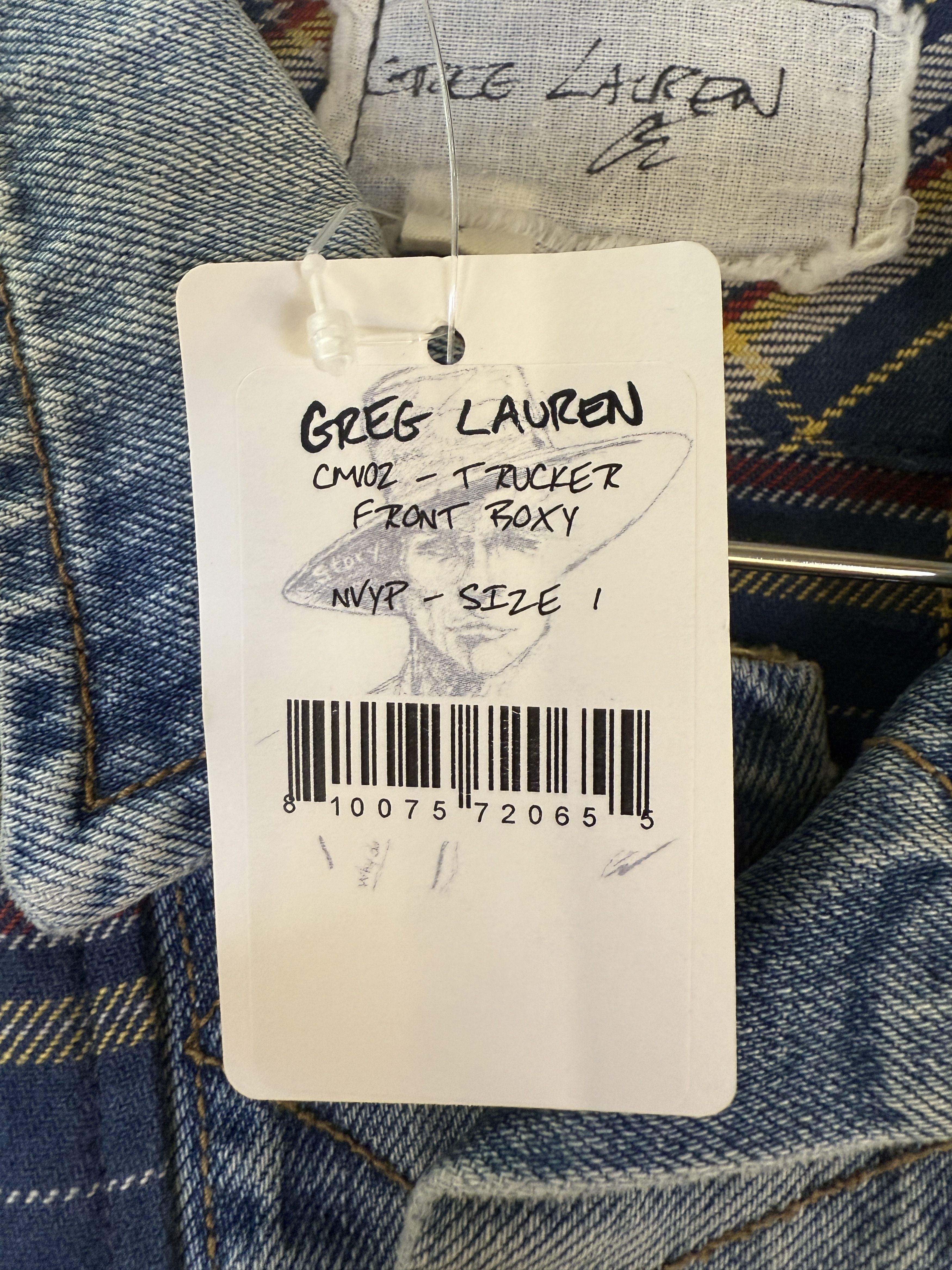 Greg Lauren $1.2k Greg Lauren Navy Plaid Trucker Front Boxy Jacket Size US S / EU 44-46 / 1 - 7 Thumbnail