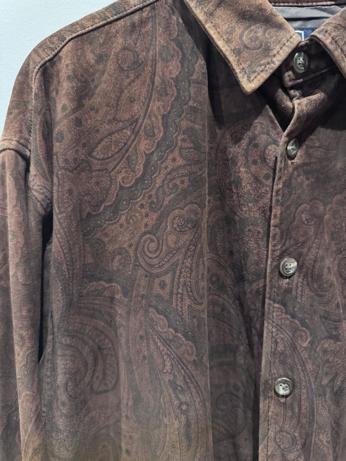 Polo Ralph Lauren Polo Ralph Lauren suede paisley shirt Size US XL / EU 56 / 4 - 2 Thumbnail